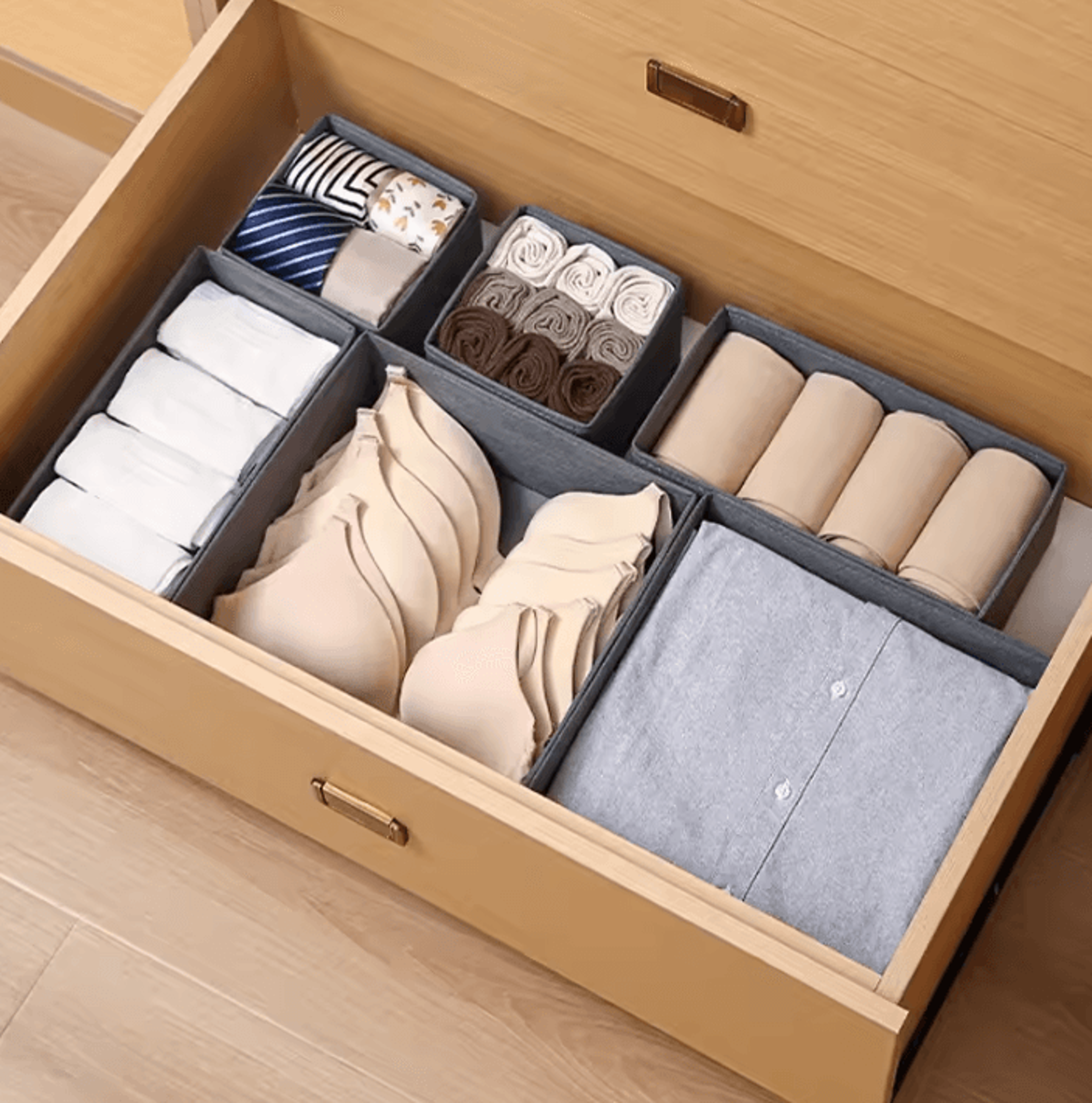 Foldable Nonwoven Fabric Clothing Storage Box For Wardrobe Organization 1