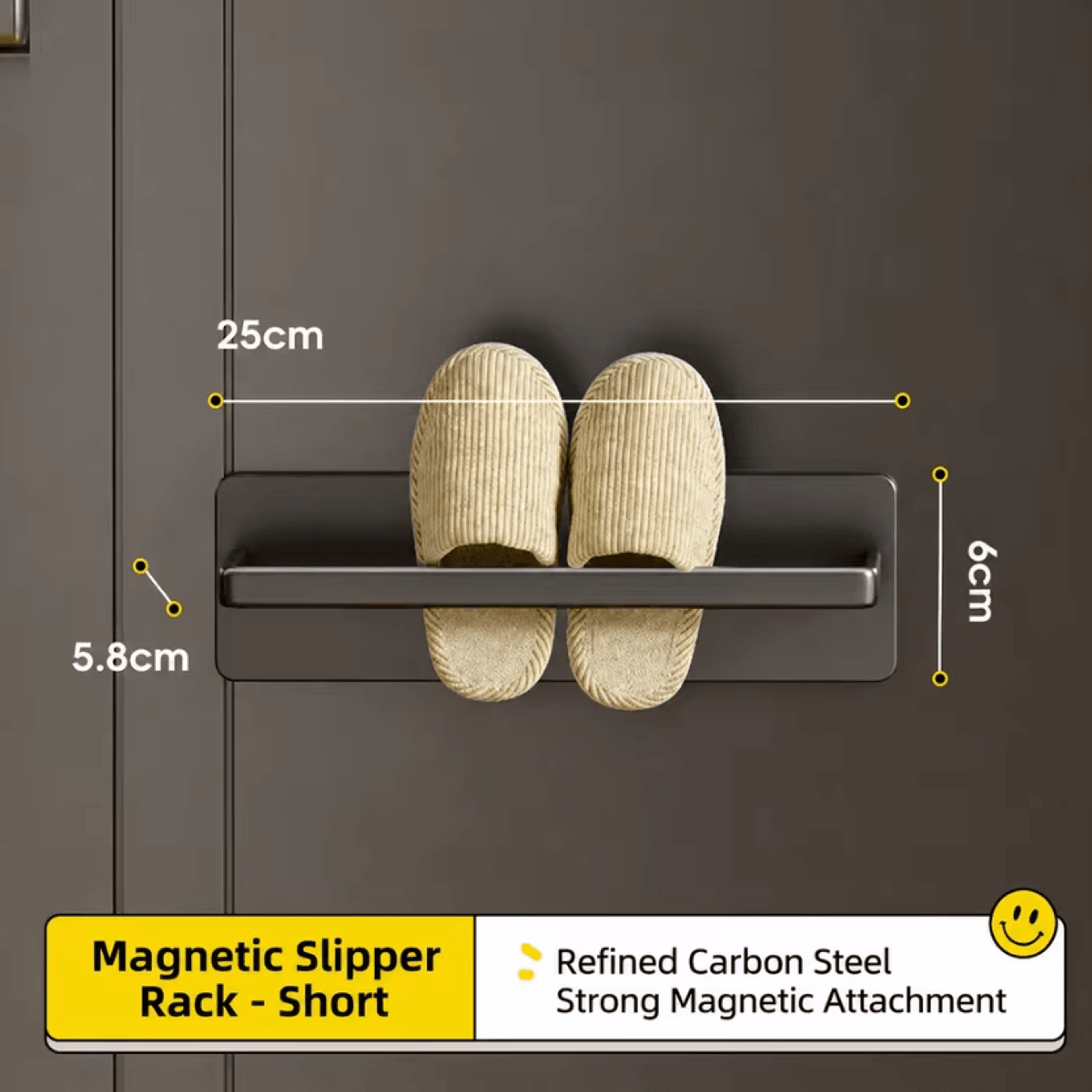 Magnetic Carbon Steel Door Storage Rack With Hooks For Entryway Organization 14