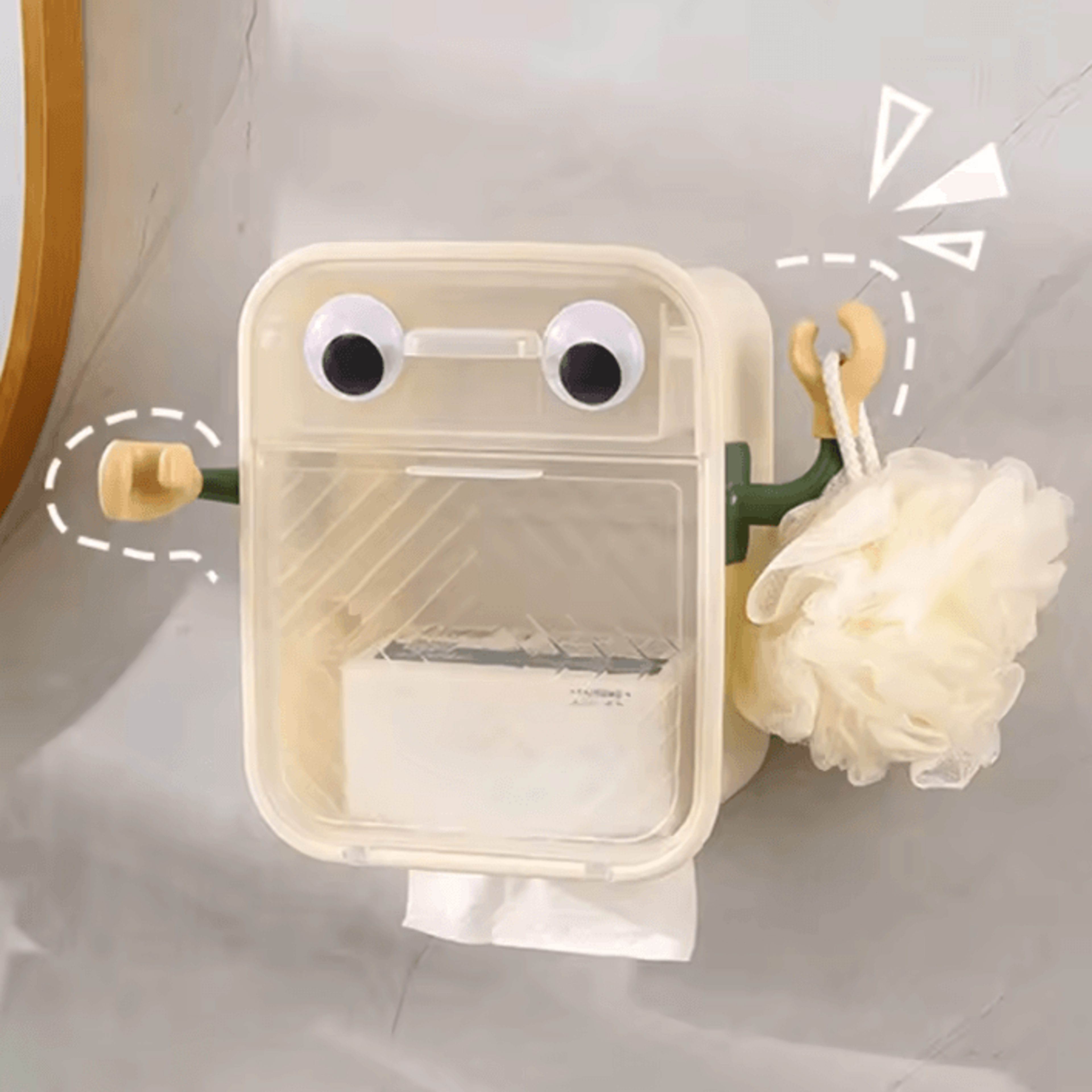 Cute Cartoon Hand And Foot Self Adhesive Hooks For Tissue Box And Trash Can Storage 4