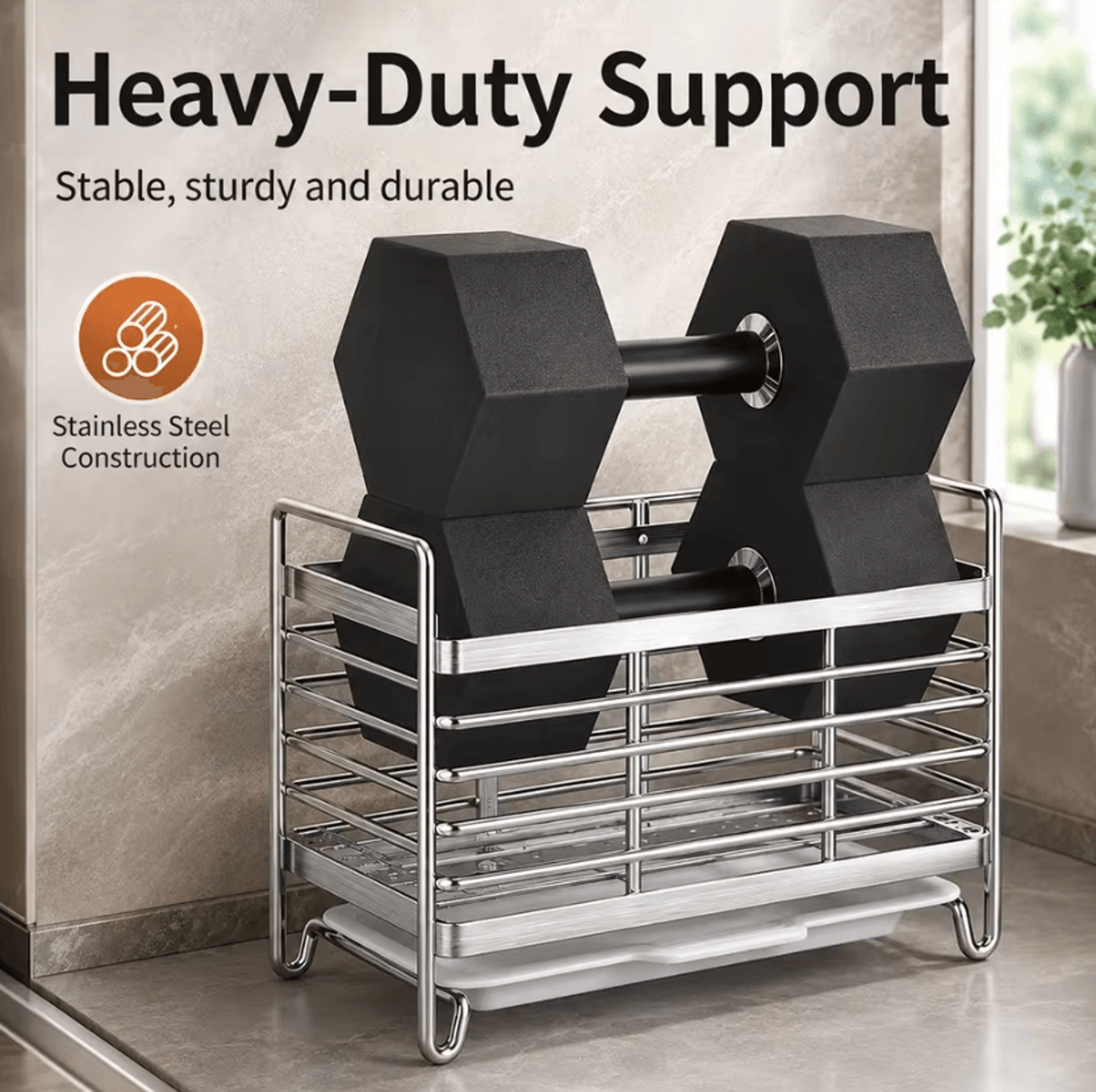 Stainless Steel Chopstick Holder With Drain Rack For Kitchen Utensil Organization 3