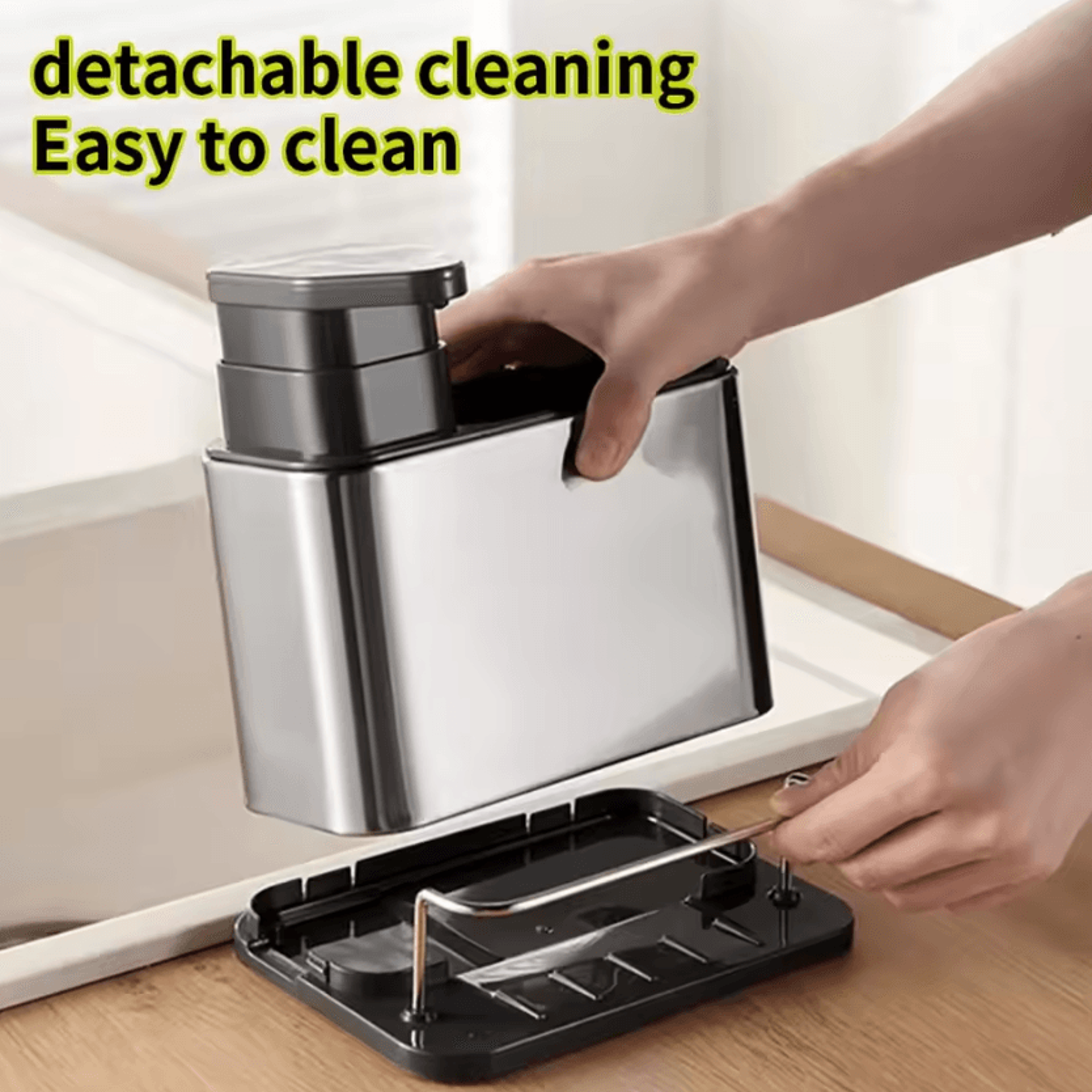 Stainless Steel Kitchen Sink Organizer With Detergent And Sponge Drain Rack 3