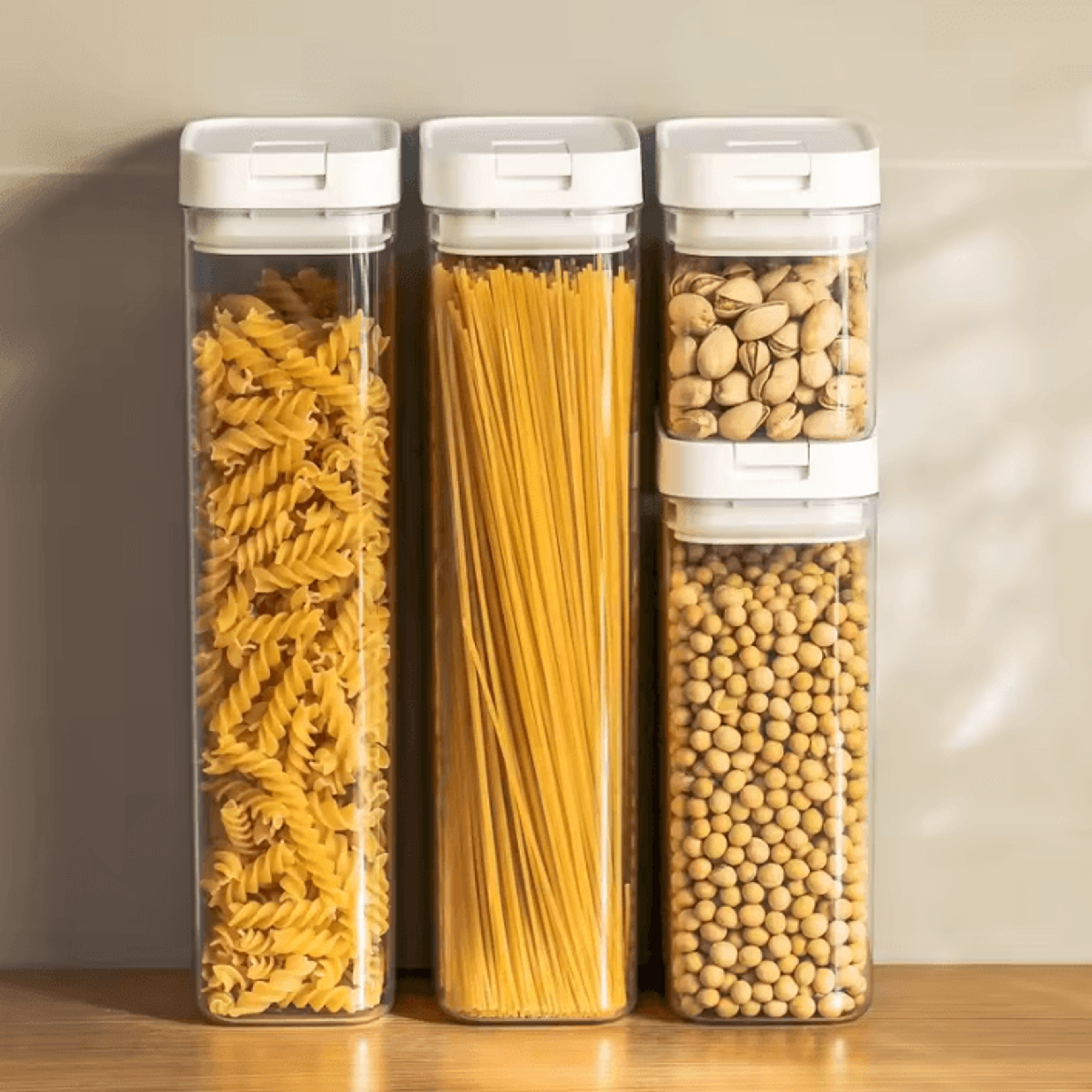 Airtight Spaghetti Storage Container With Clear Plastic Food Organizer 1