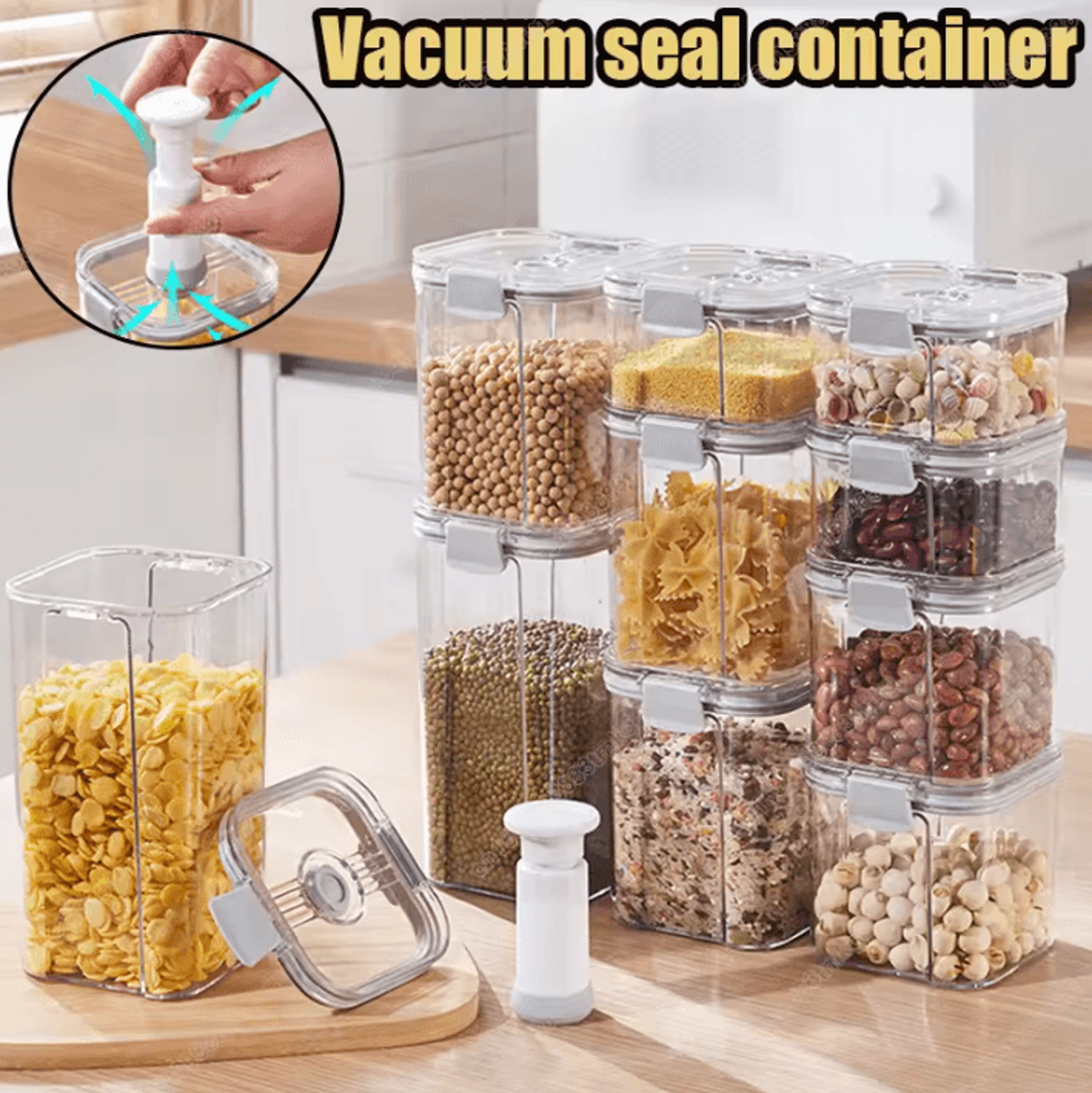 Vacuum Sealed Coffee Bean Storage Jar With Moisture Resistant Food Container 0