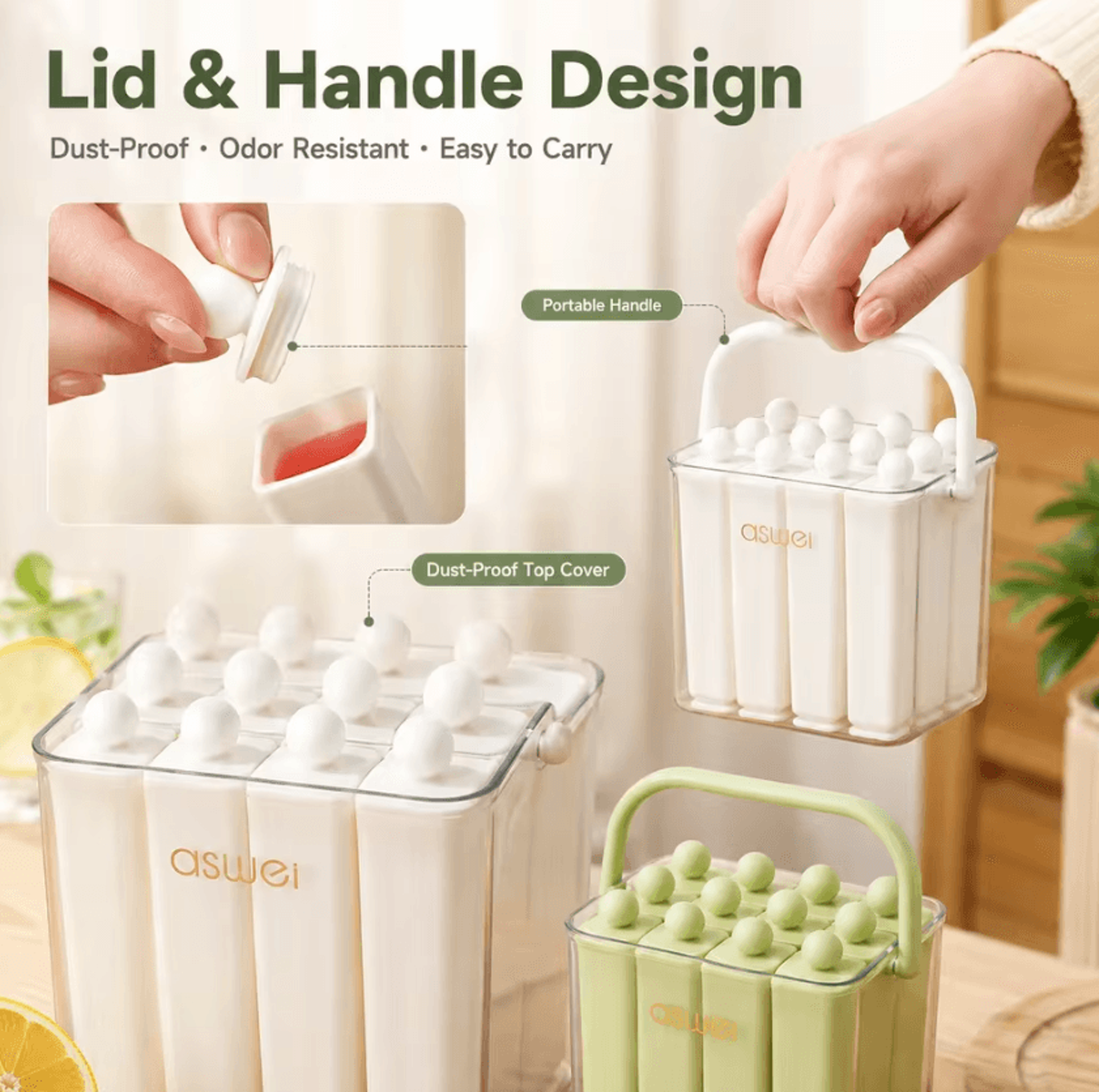 Easy Release Silicone Ice Pop Mold For Homemade Frozen Treats 3