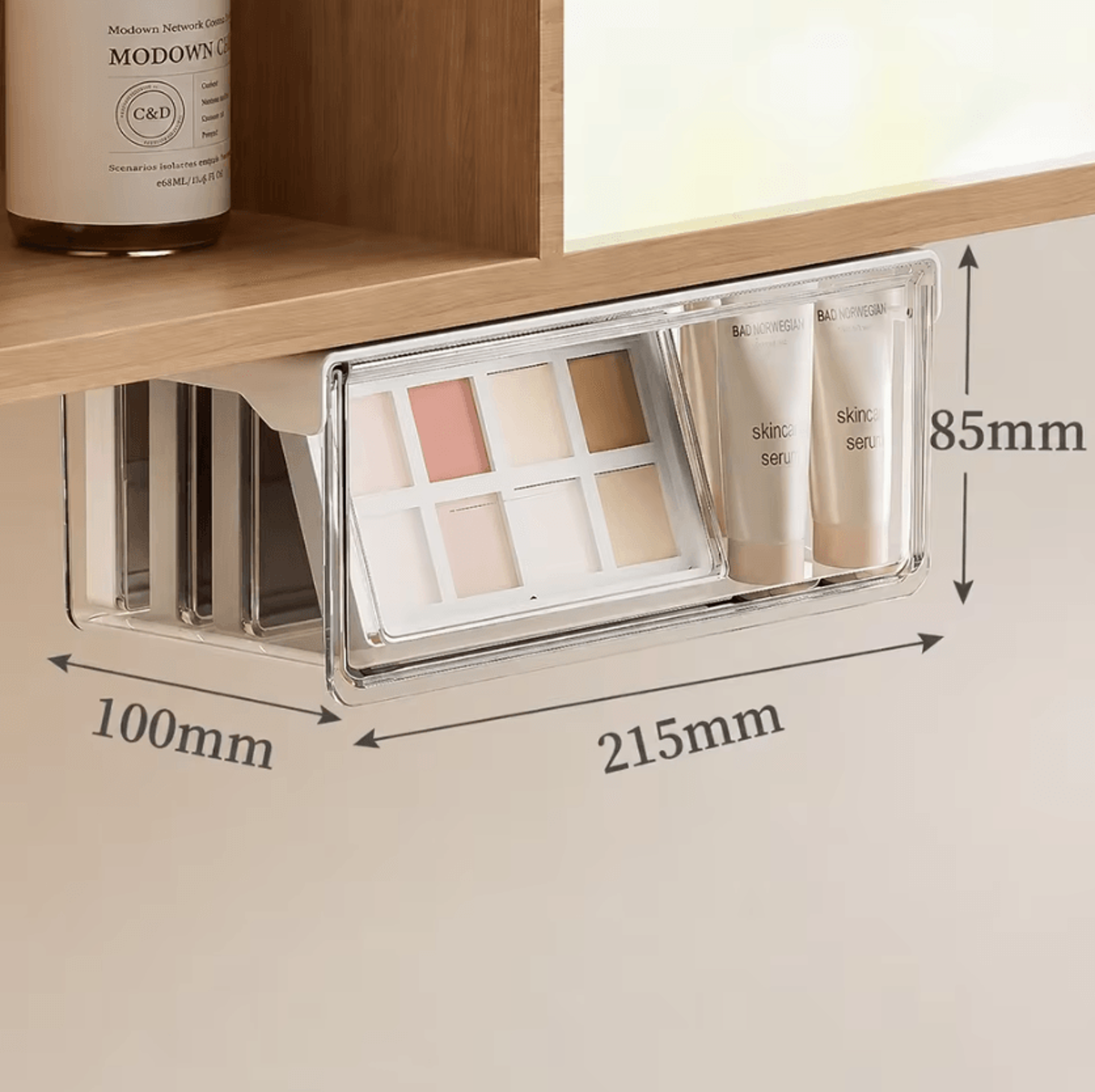 Clear Tilt Out Under Cabinet Drawer Organizer For Bathroom And Kitchen Storage 7