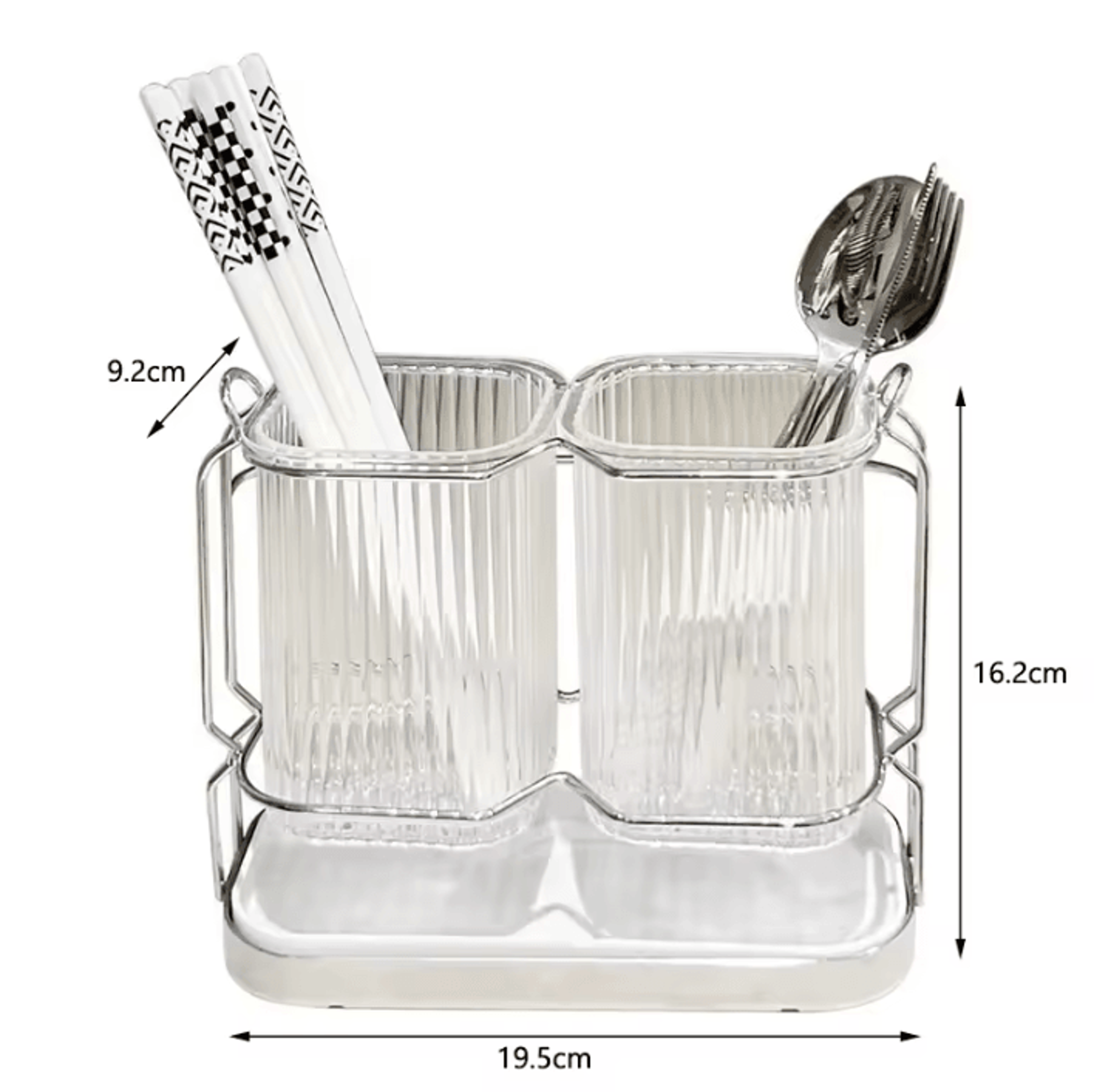 Nordic Style Cutlery Drain Rack For Elegant Kitchen Countertop Organization 0
