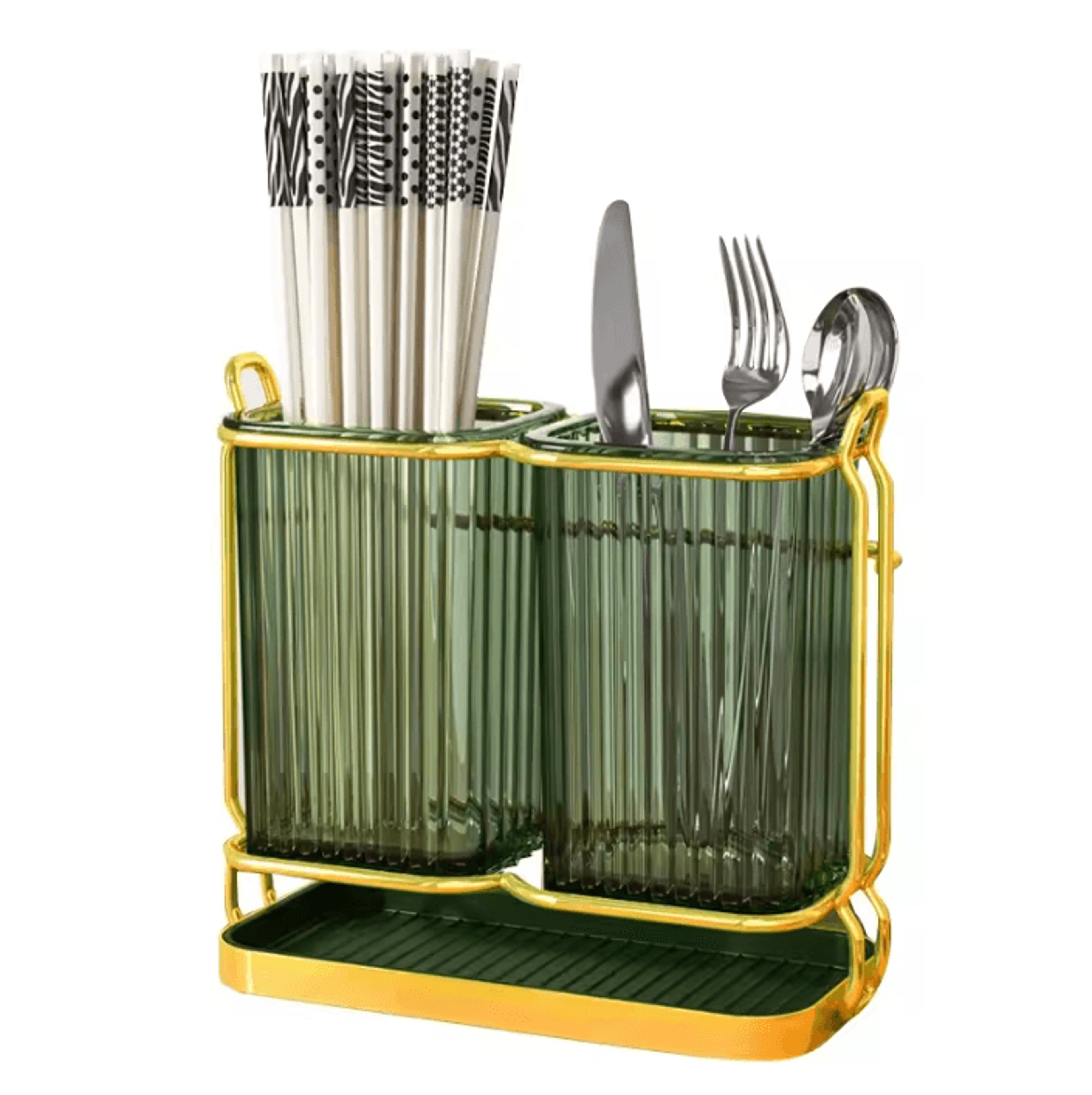 Nordic Style Cutlery Drain Rack For Elegant Kitchen Countertop Organization 5