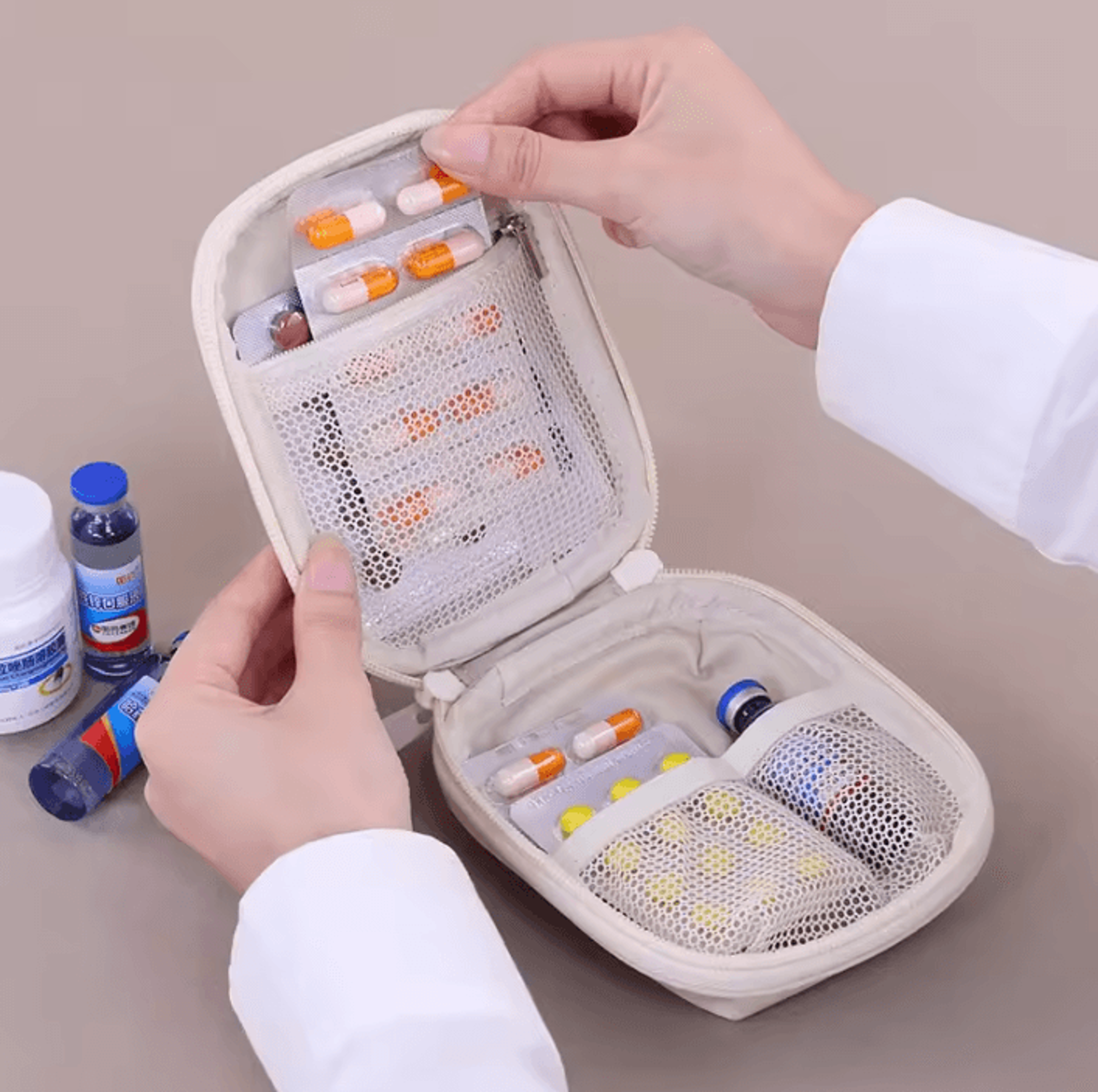 Portable Zippered Medicine Storage Bag For Travel And First Aid Essentials 0