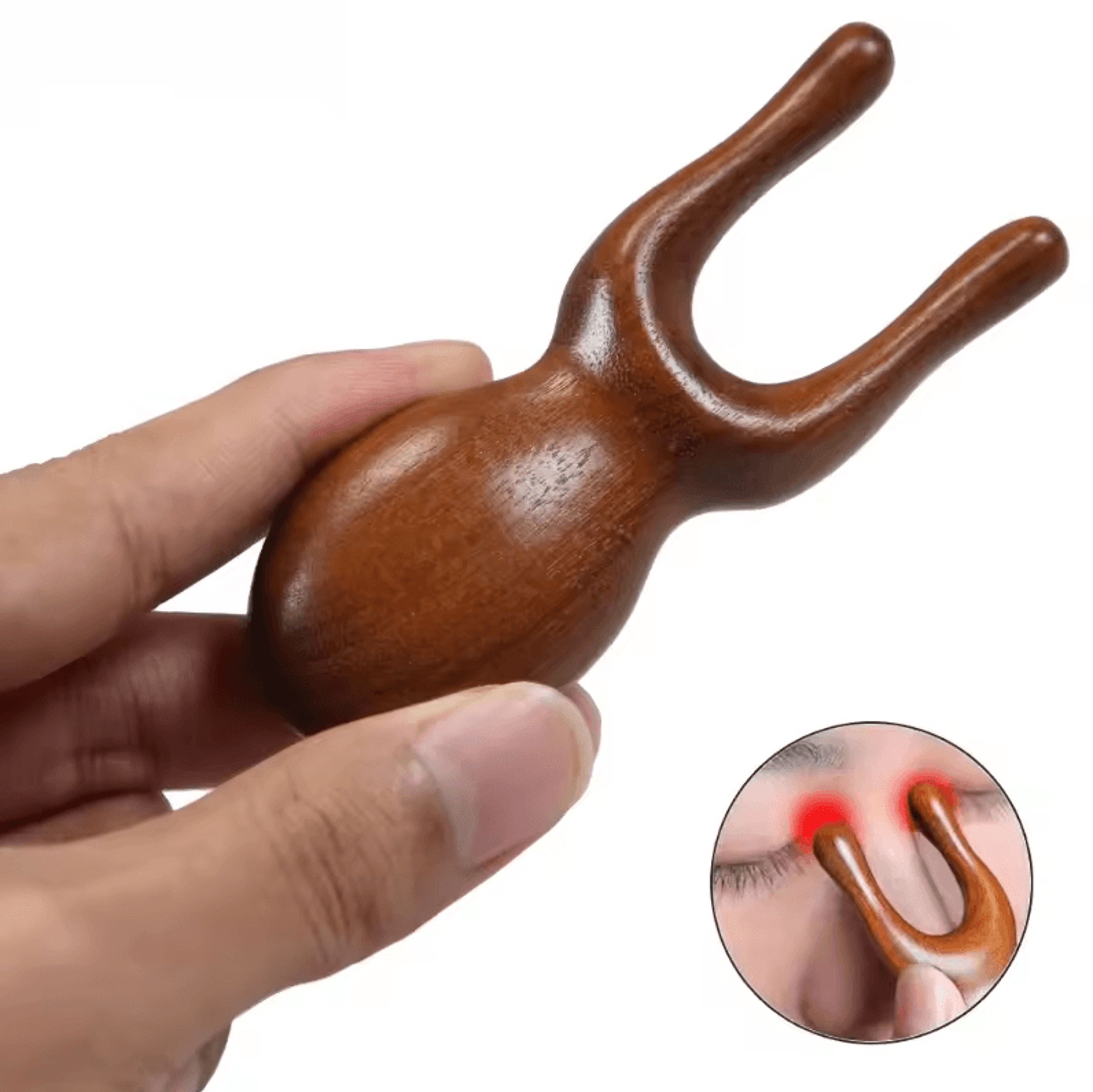 Facial Sandalwood Gua Sha Massager  Natural Wooden Scalp  Face WideTooth Massage Comb 0