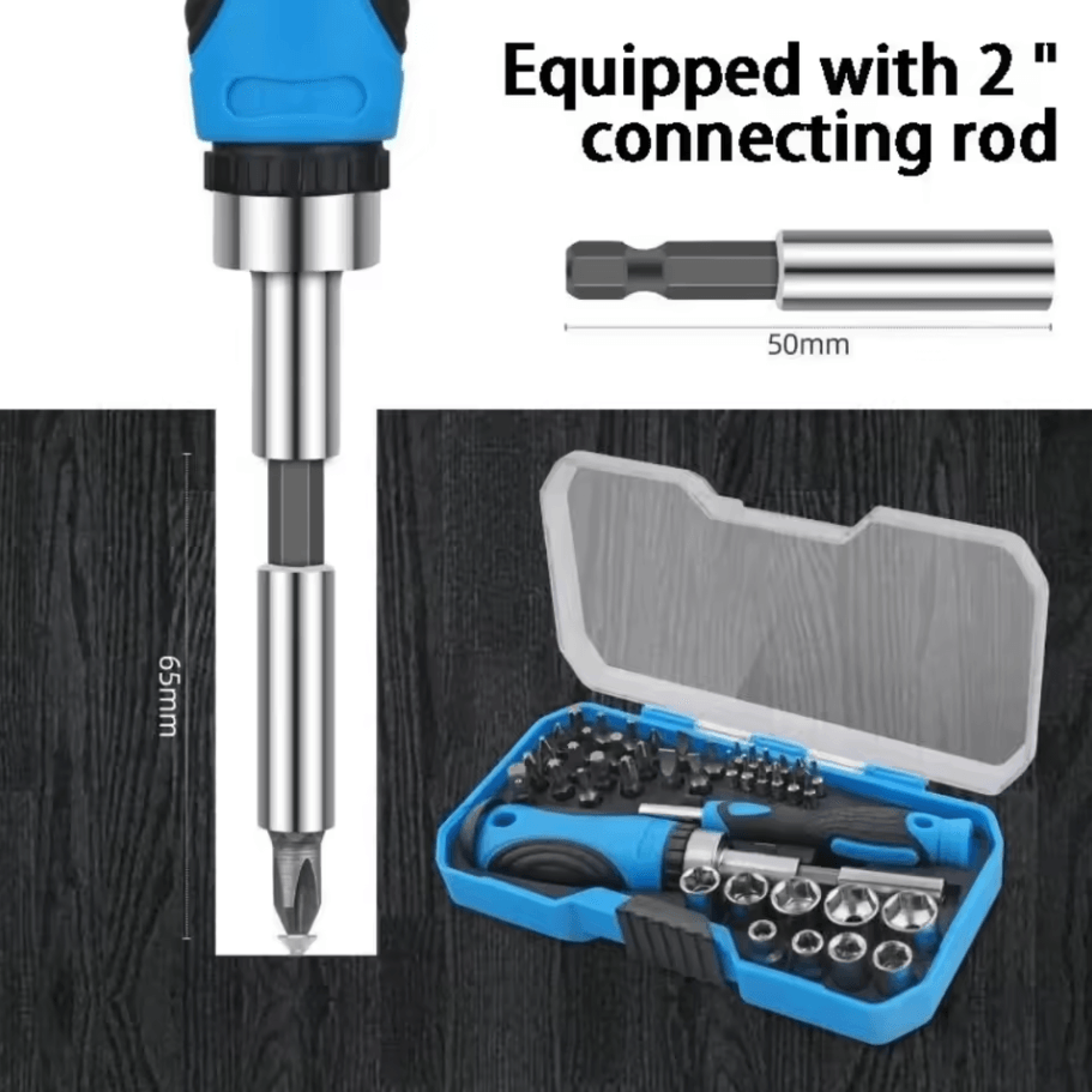 Multifunctional Household Repair Hand Tool  Interchangeable Screwdriver Set With Slotted Phillips   4