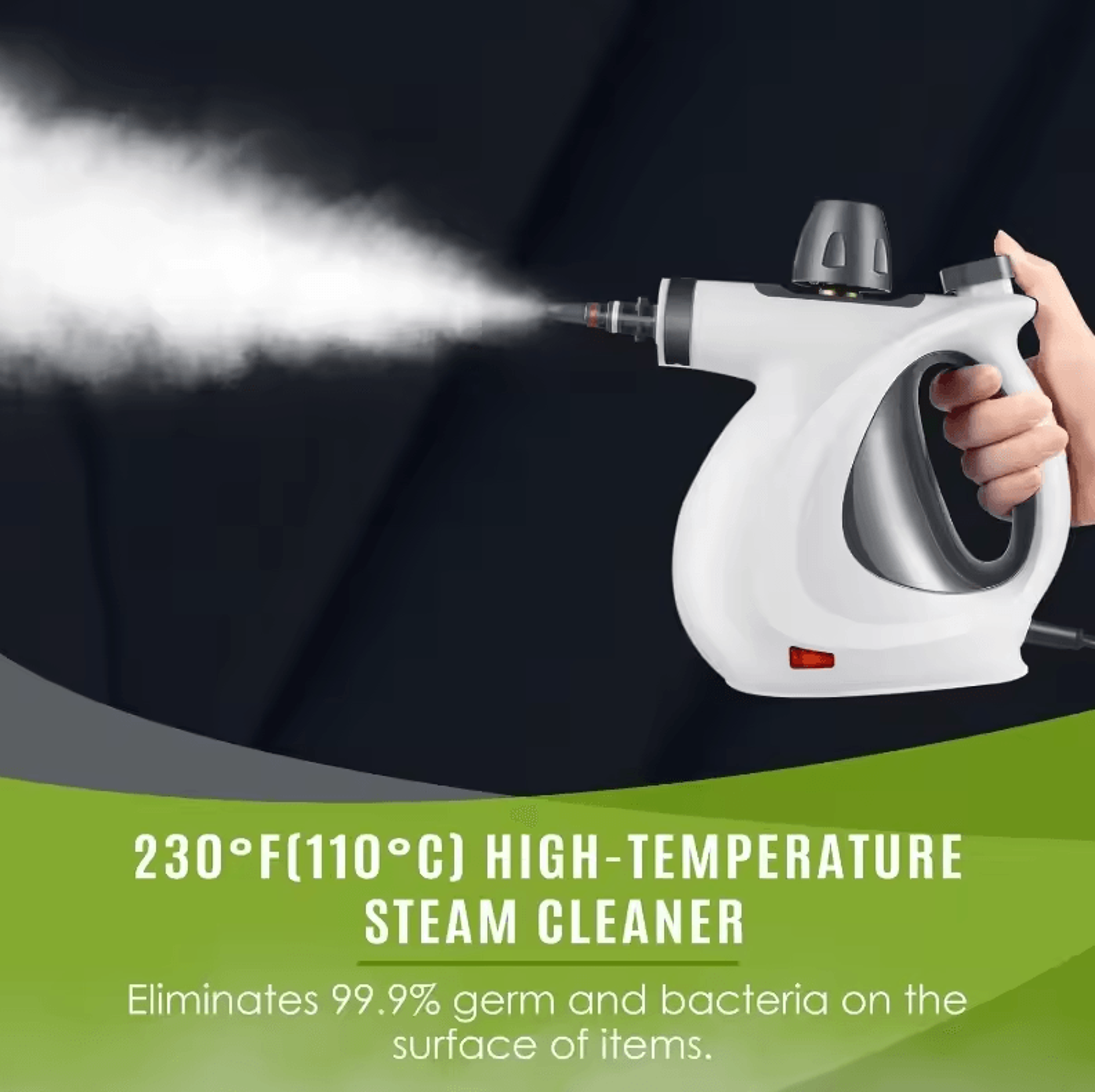 1050W Handheld Steam Cleaner Machine  High Temperature Pressurized Steamer With 9 Accessories For H 4