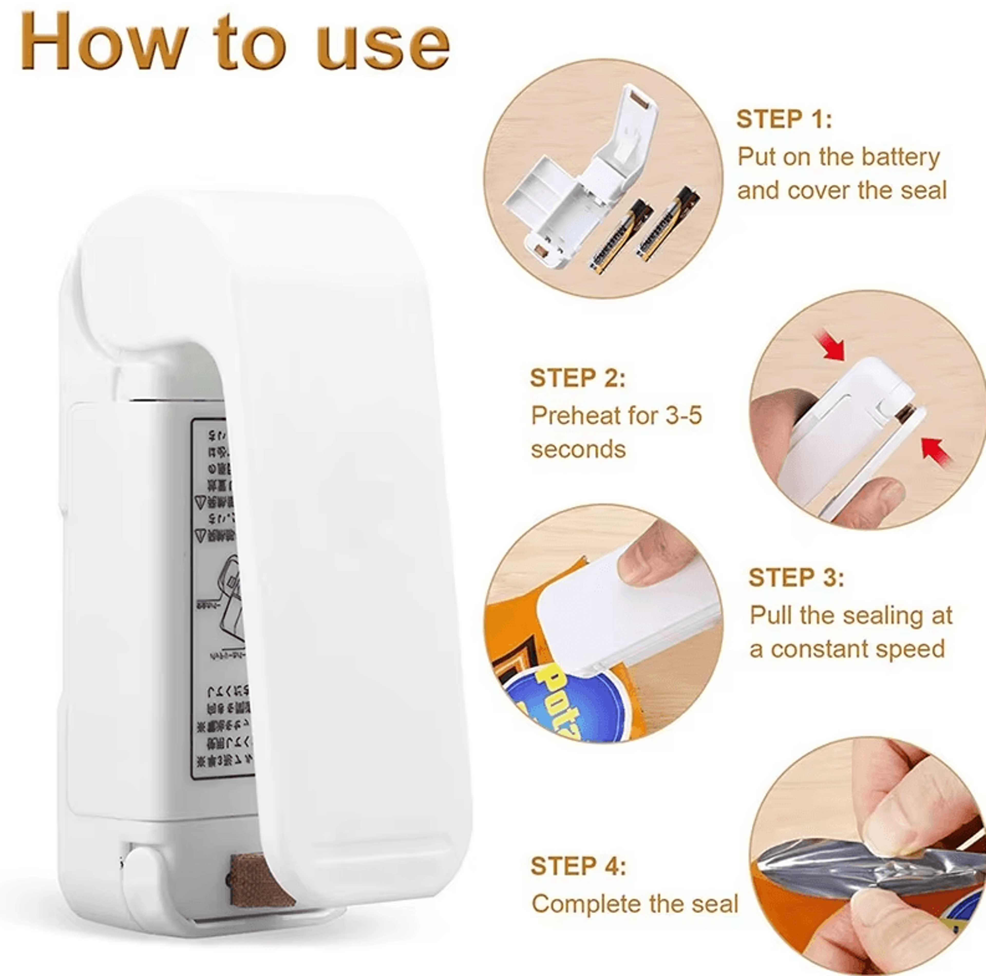 Mini Heat Bag Sealer Machine  Portable Thermal Plastic Food Bag Sealing Tool 1