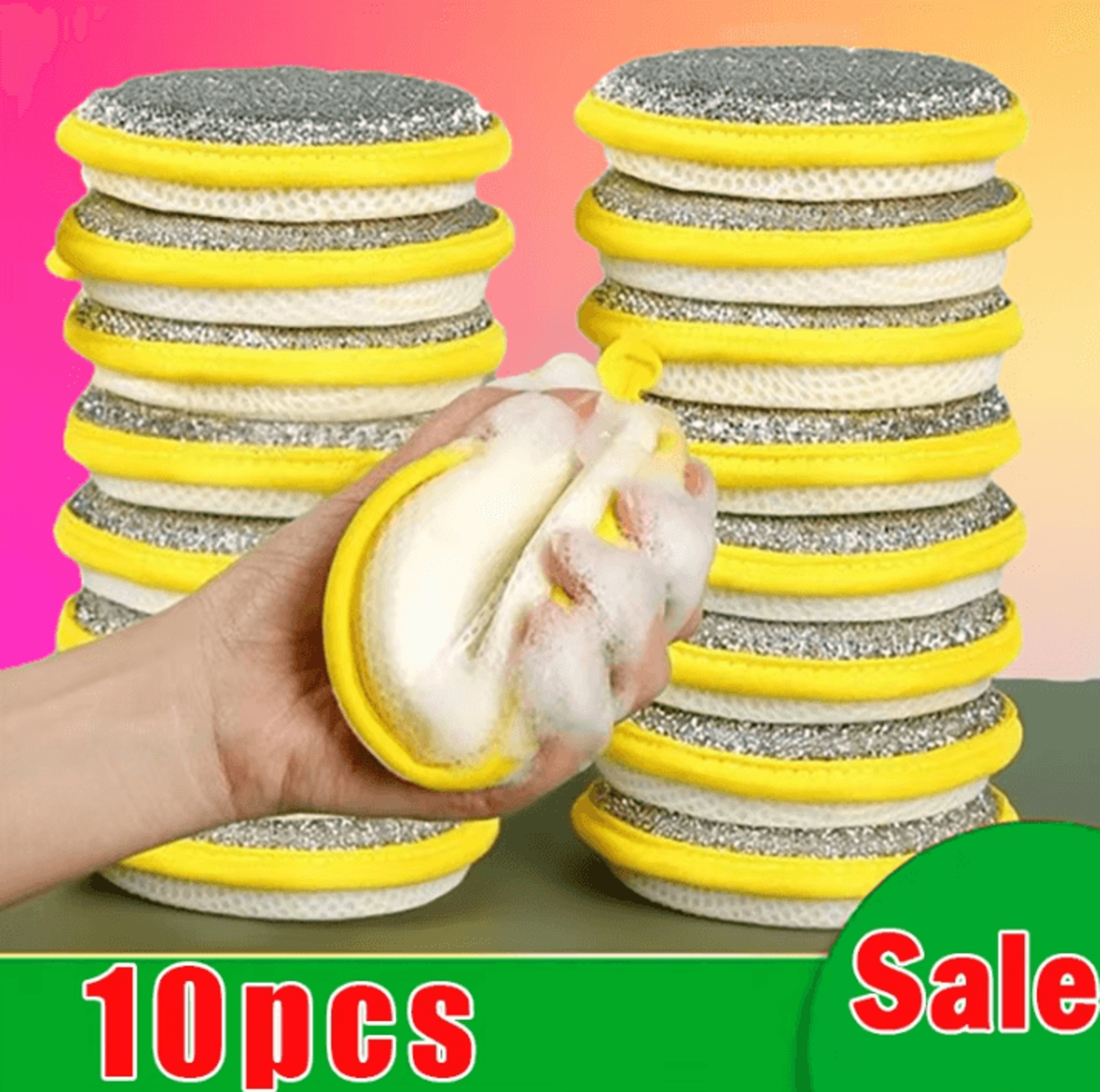 Double Side Dishwashing Sponges For Pan Pot Cleaning 51020 Pieces 0