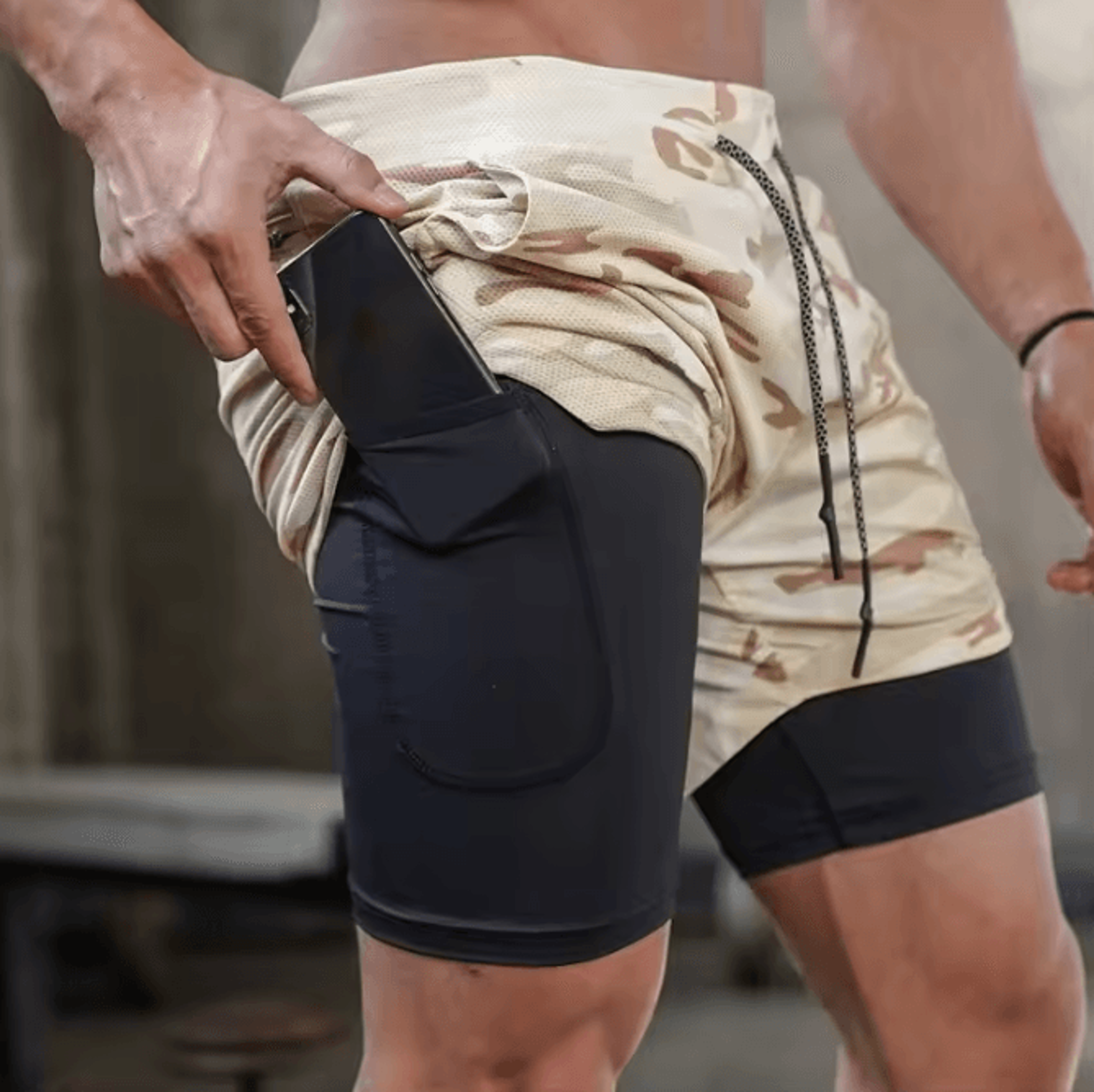 Camo Running Shorts For Men  2in1 QuickDry Gym  Fitness Jogging Shorts 8