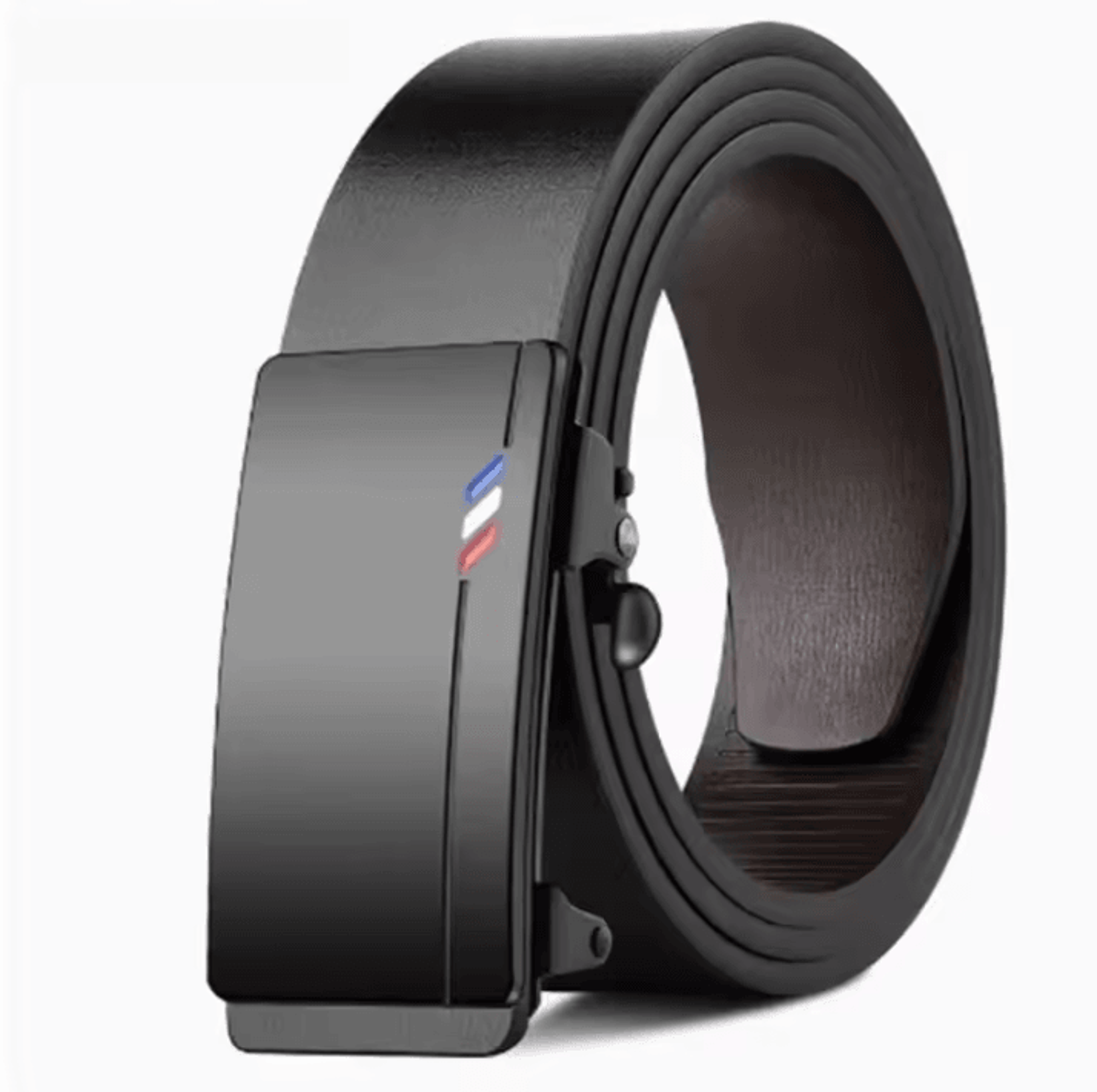 Luxury Genuine Leather Belt For Men  Quality Mens Automatic Buckle Belt With Metal Strap 5