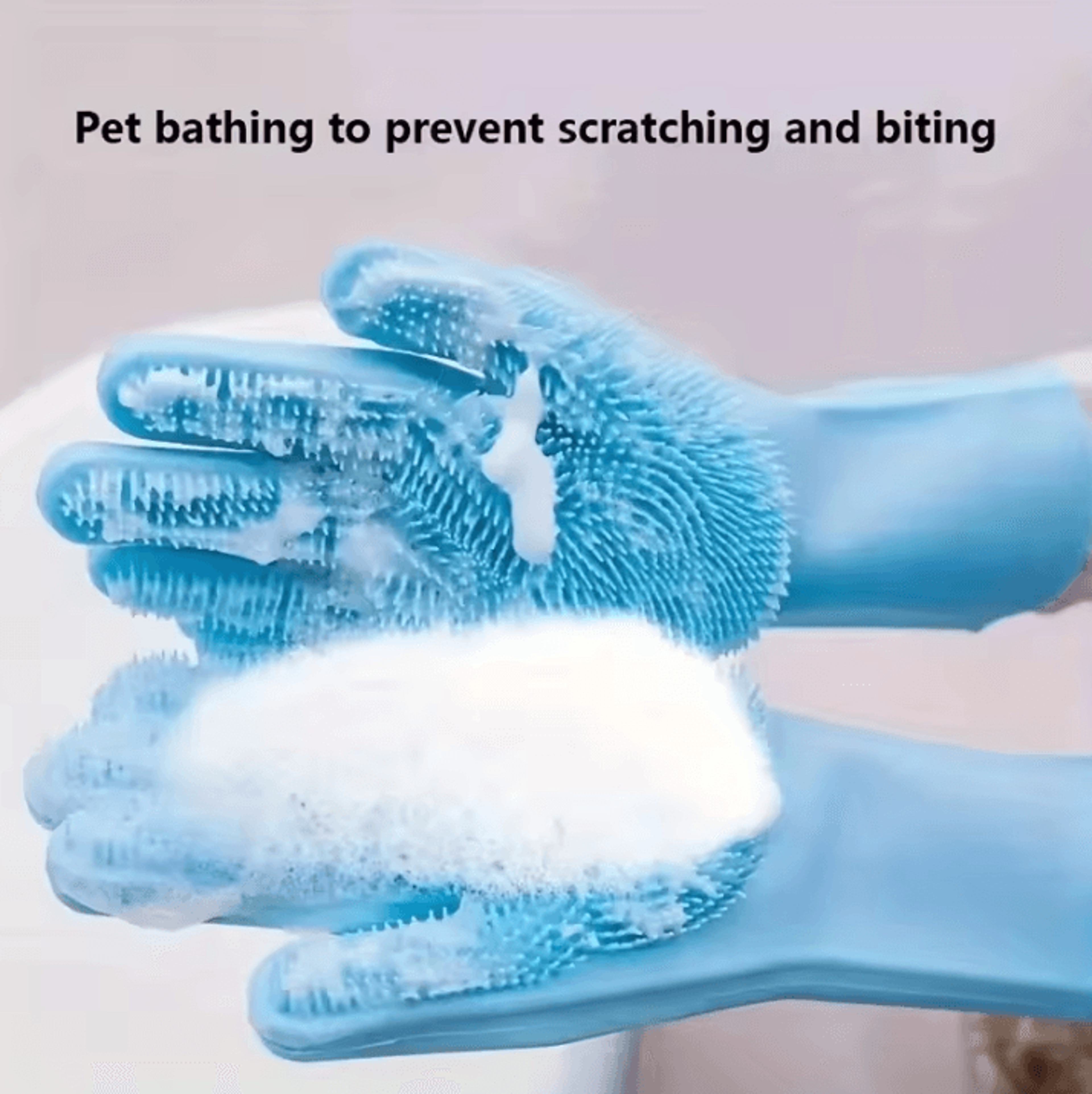 Silicone Pet Grooming Cleaning Gloves  Dog  Cat Bathing Gloves With Silicone Hair Removal Glove Mas 1