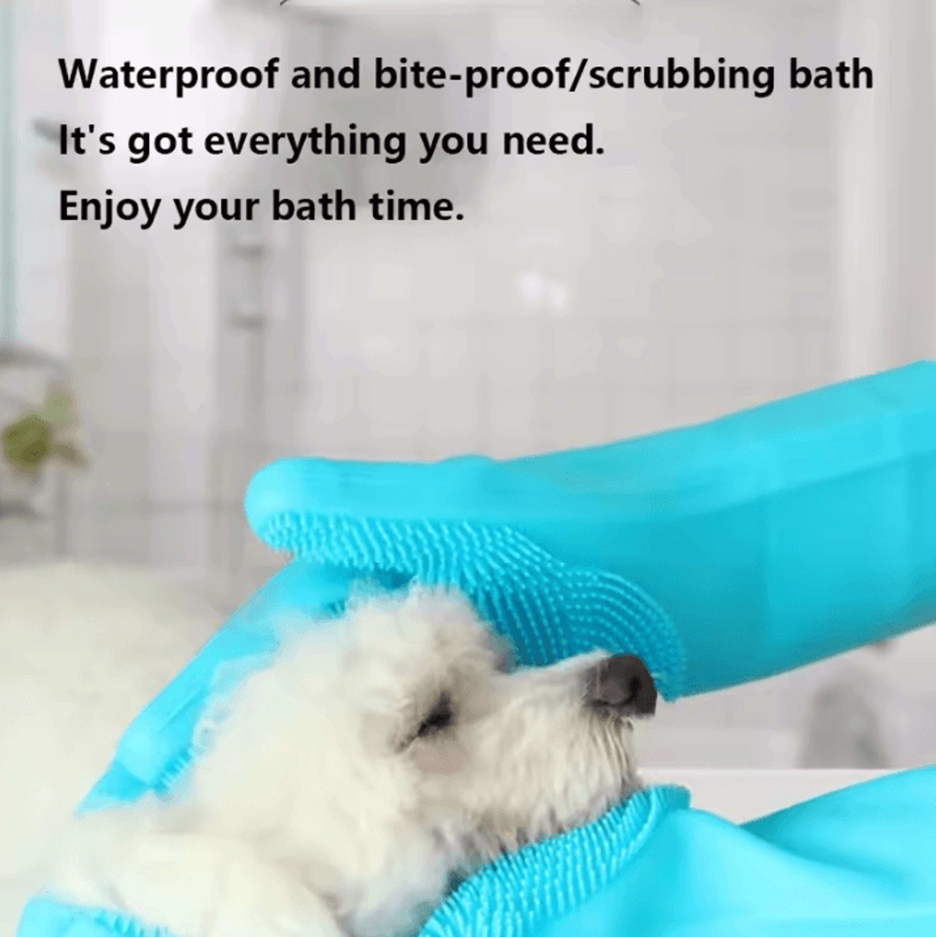 Silicone Pet Grooming Cleaning Gloves  Dog  Cat Bathing Gloves With Silicone Hair Removal Glove Mas 2