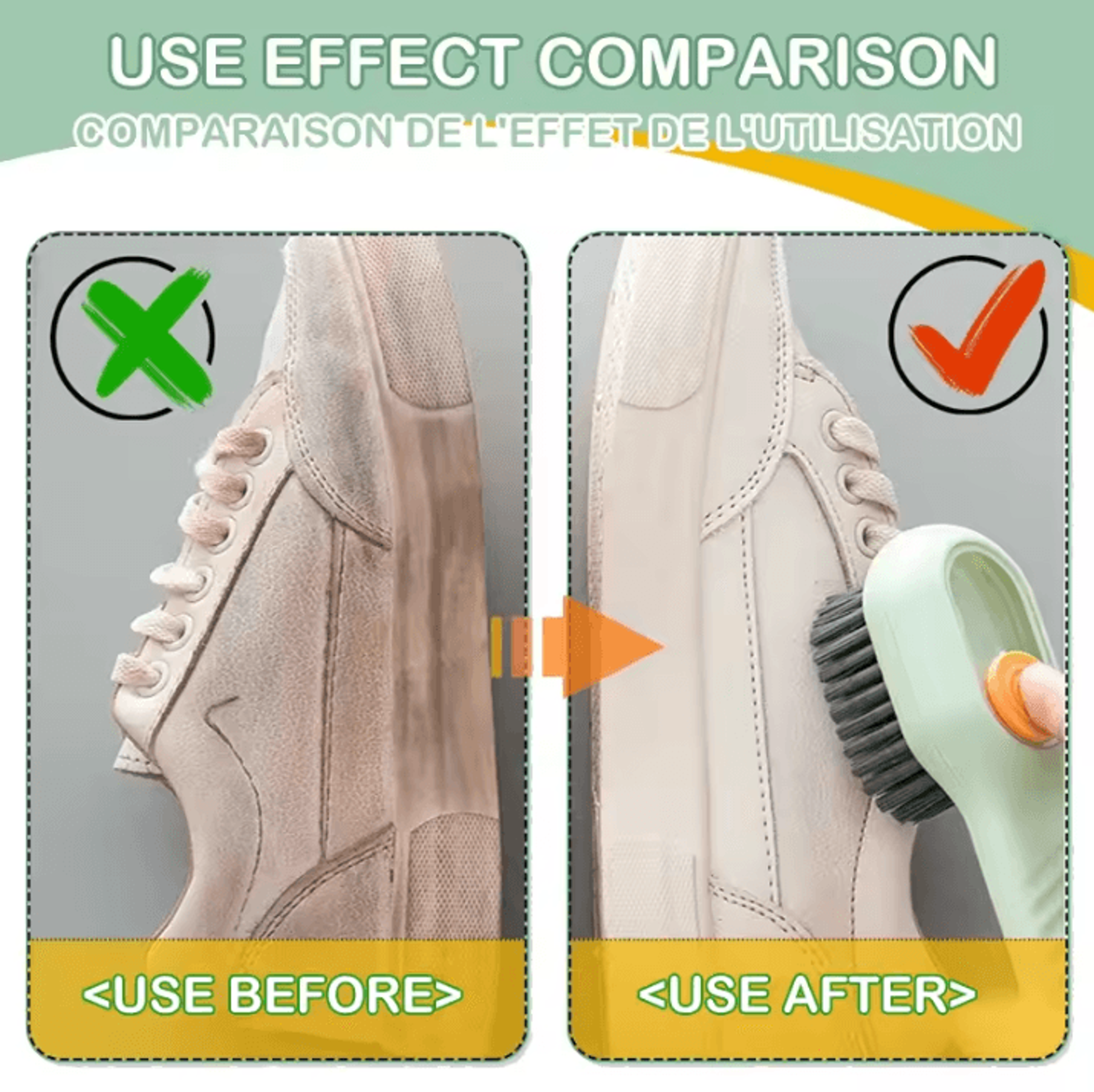 Multifunction Liquid Shoe Cleaning Brush  Shoe Cleaner With Soap Dispenser  Soft Bristle Shoe Brush 1