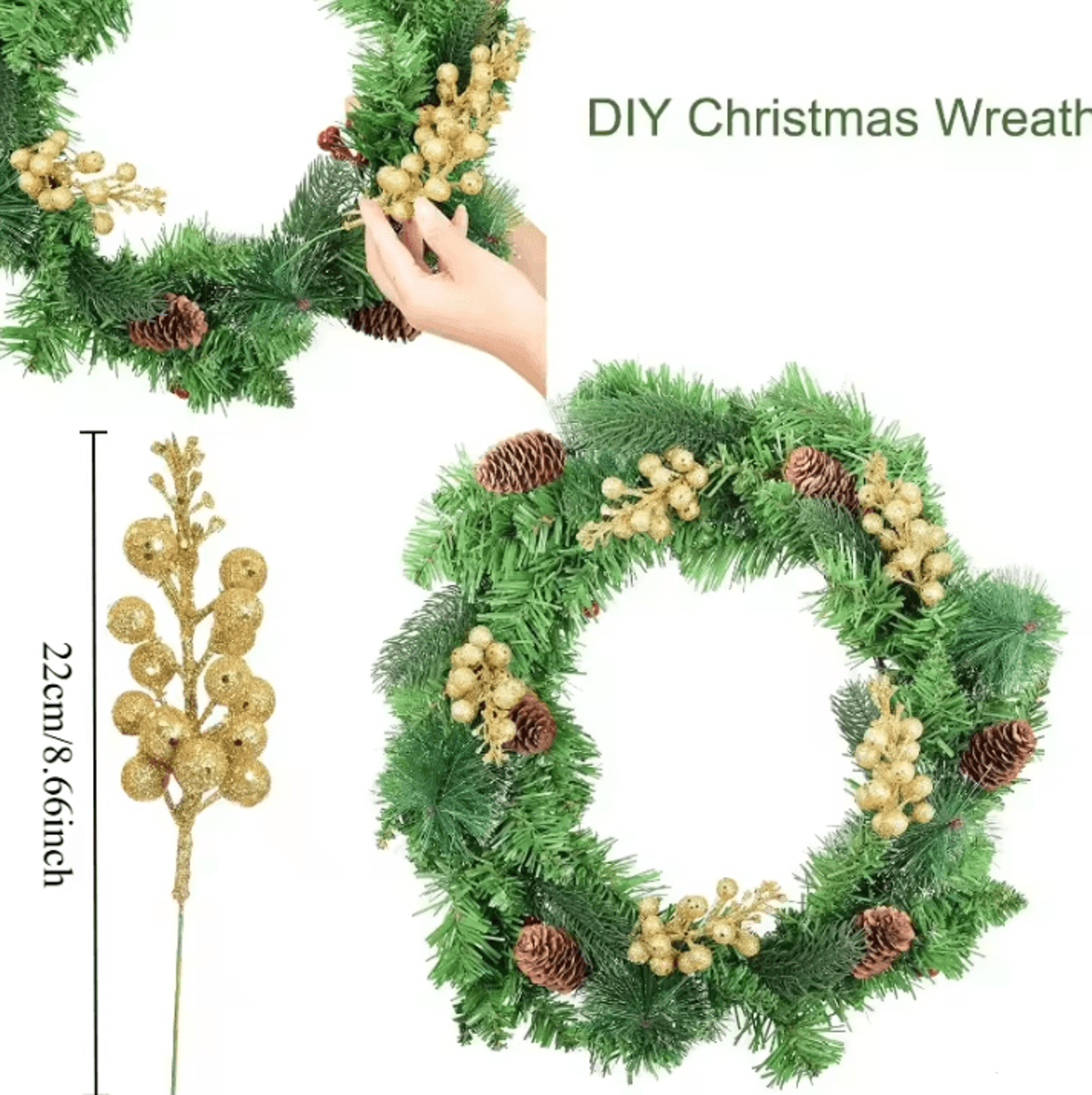 10Pack Christmas Berry Decorations  Artificial Berry Bouquet Set For Xmas Tree Ornaments And Holida 5