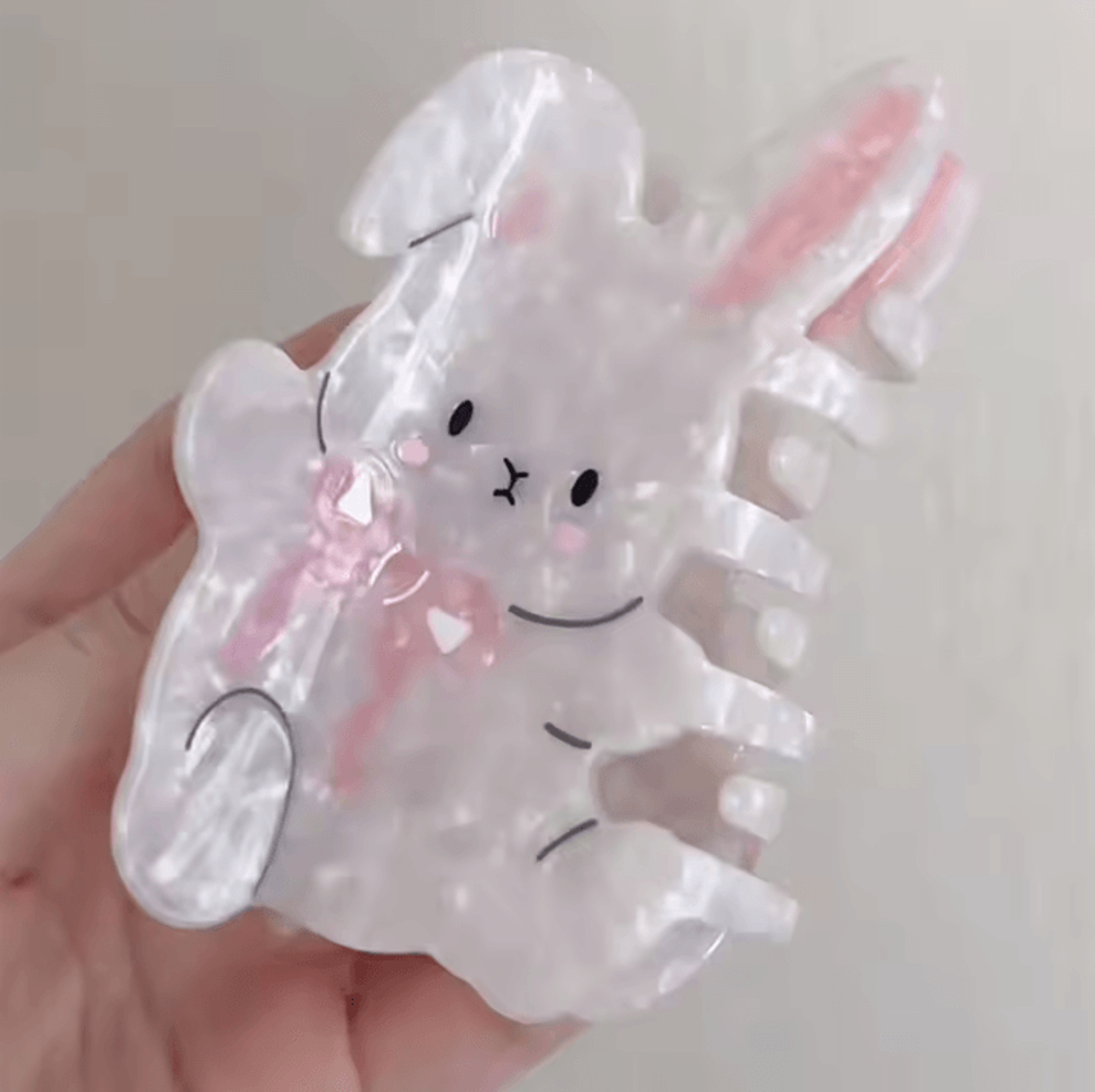 Creative Hair Accessory Little Rabbit Texture Cute Hair Clip  Sweet Ponytail Holder For Women 4