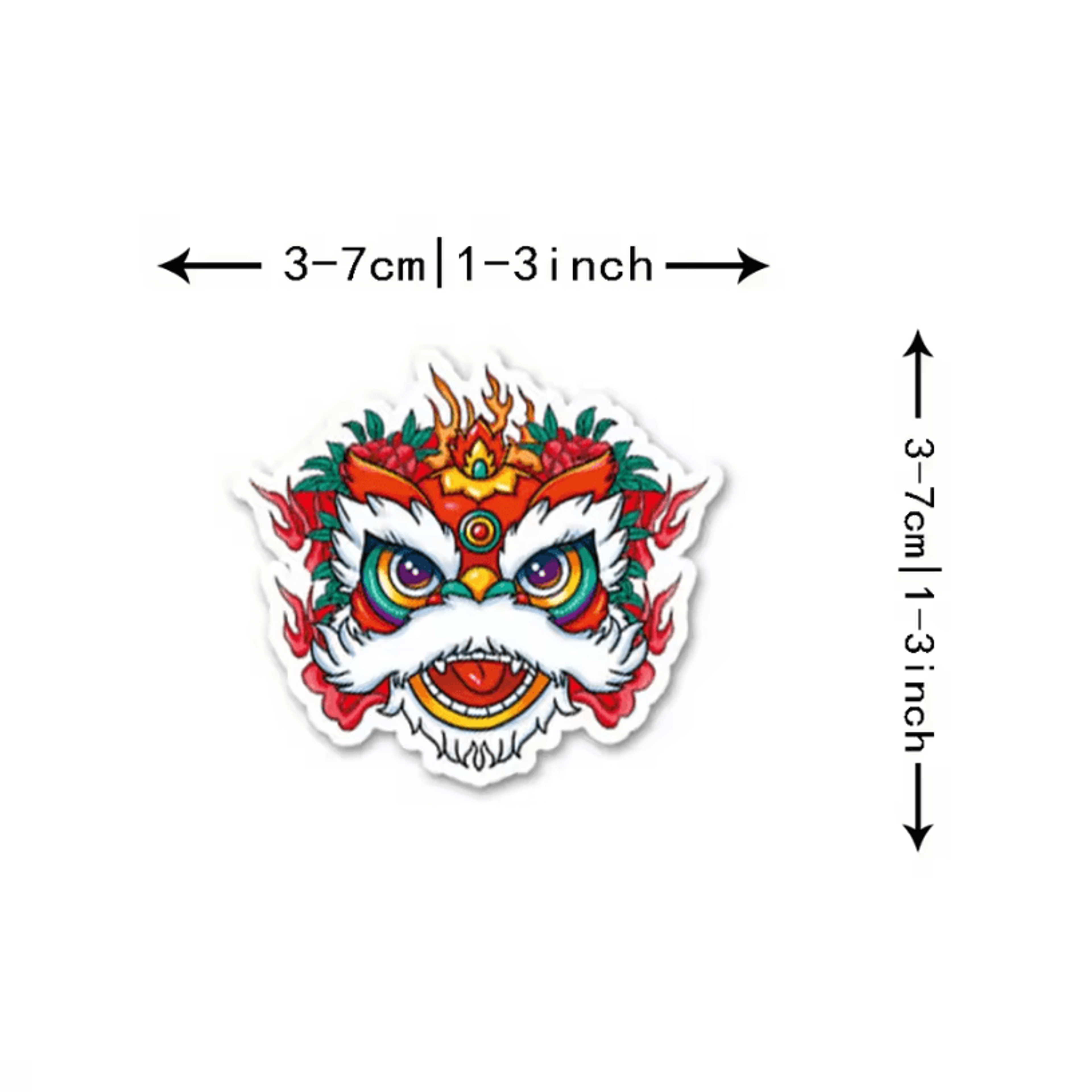 50Pcs Random Lion Dance Stickers  Chinese Style Sticker Pack With Cute Animal Decals For Scrapbooki 5