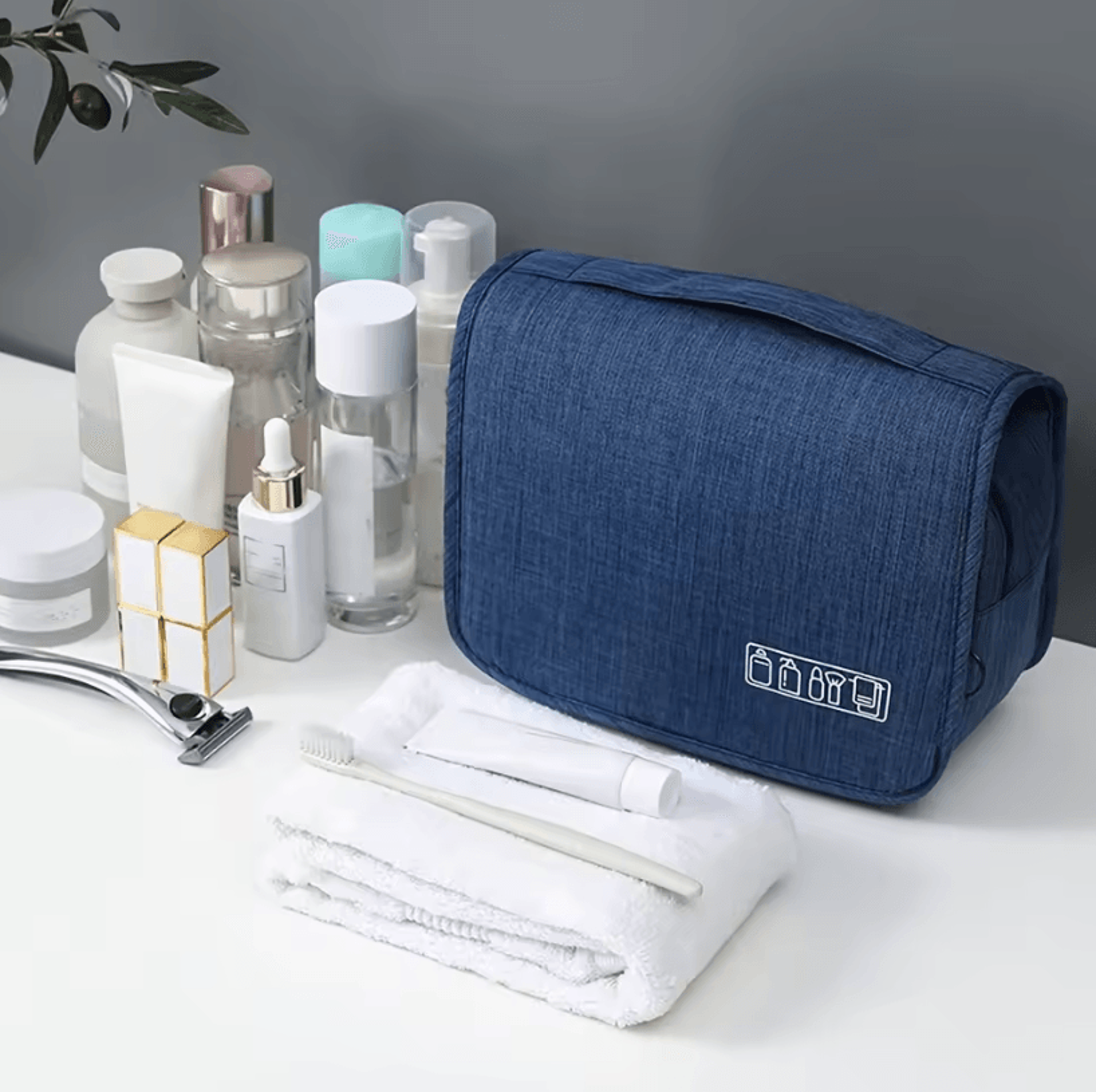 MultiFunctional Travel Toiletry Bag With Hanging Hook  Waterproof Makeup And Cosmetic Storage Organ 2
