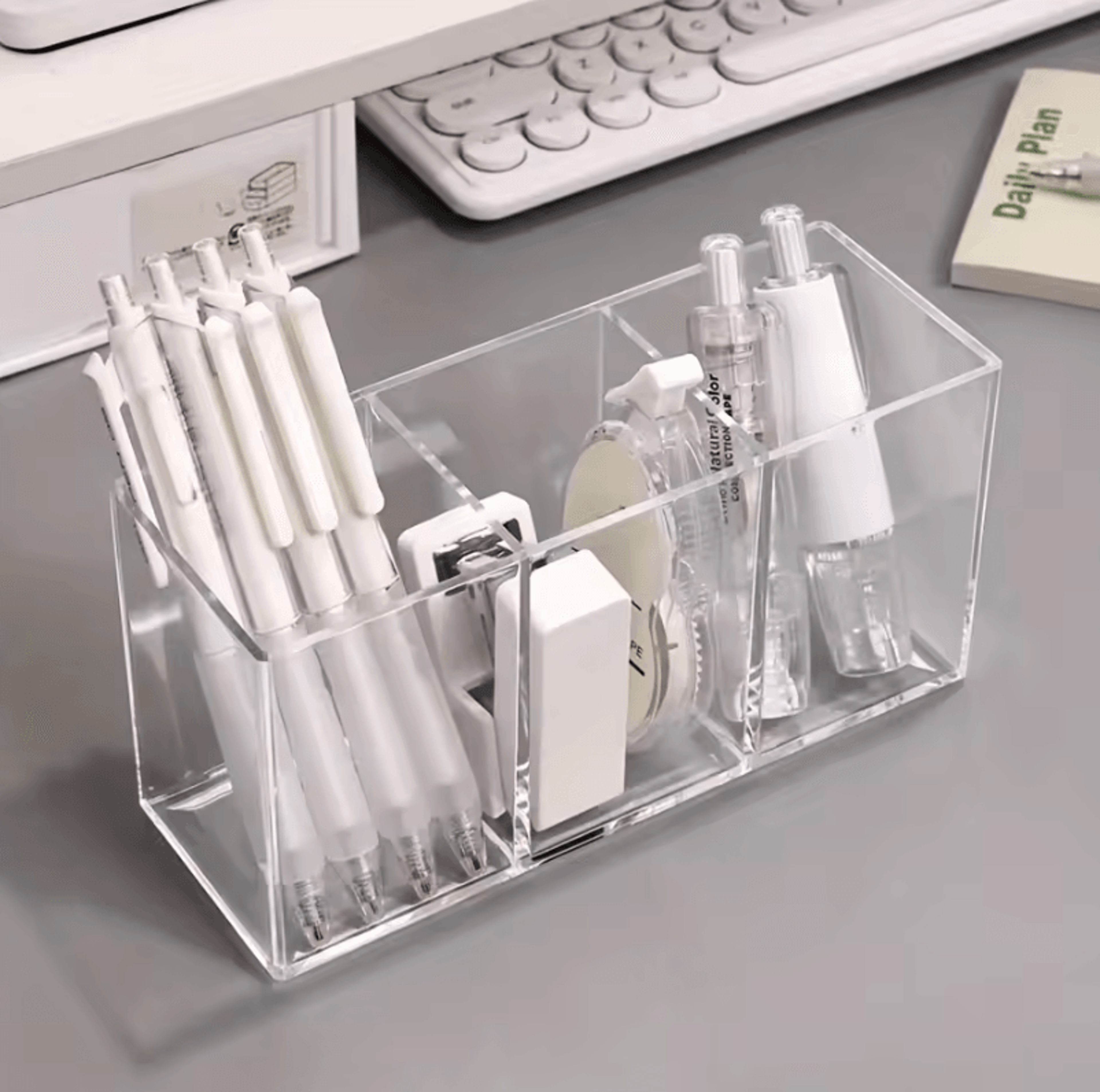 1pc Transparent Transparent Makeup Organizer Cosmetic Storage Holder For Lipstick Brushes Skincare  2