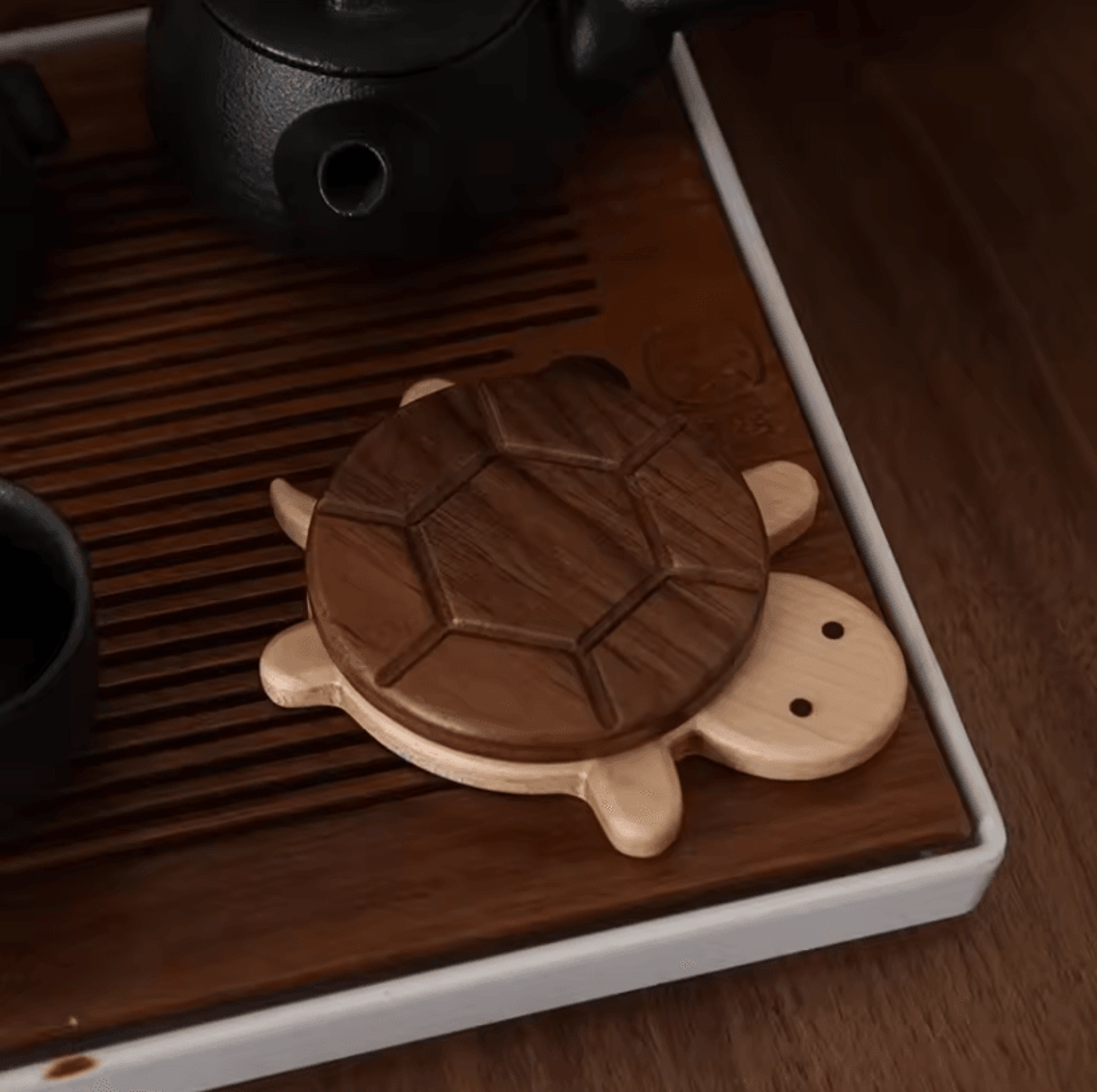 Wooden Heat Insulation Coaster Turtle Shape Tea Cup And Mug Table Protector Decorative Hot Drink Ma 1