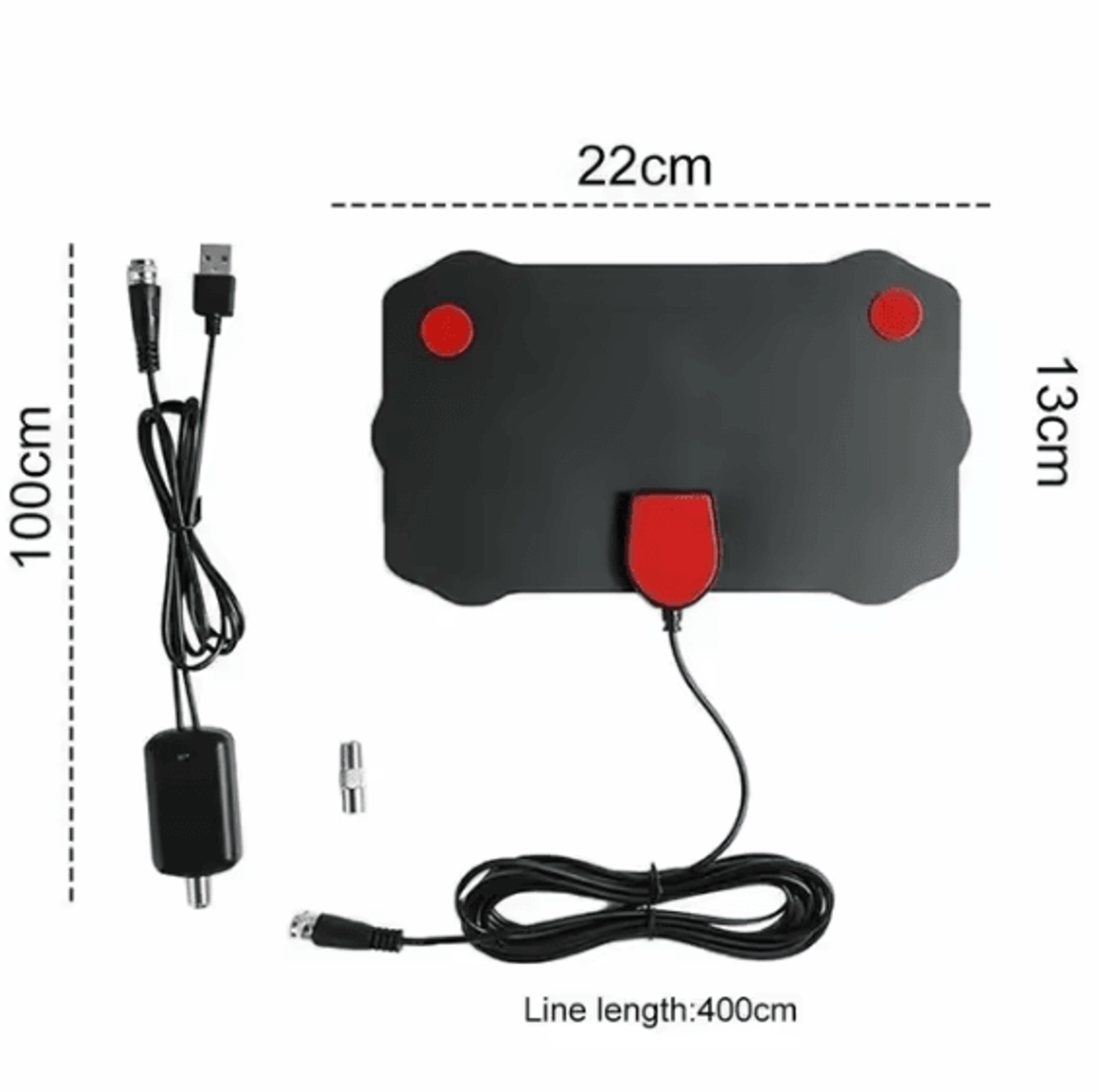 High Gain 4K Digital TV Antenna With EU Plug And Active Signal Booster 5
