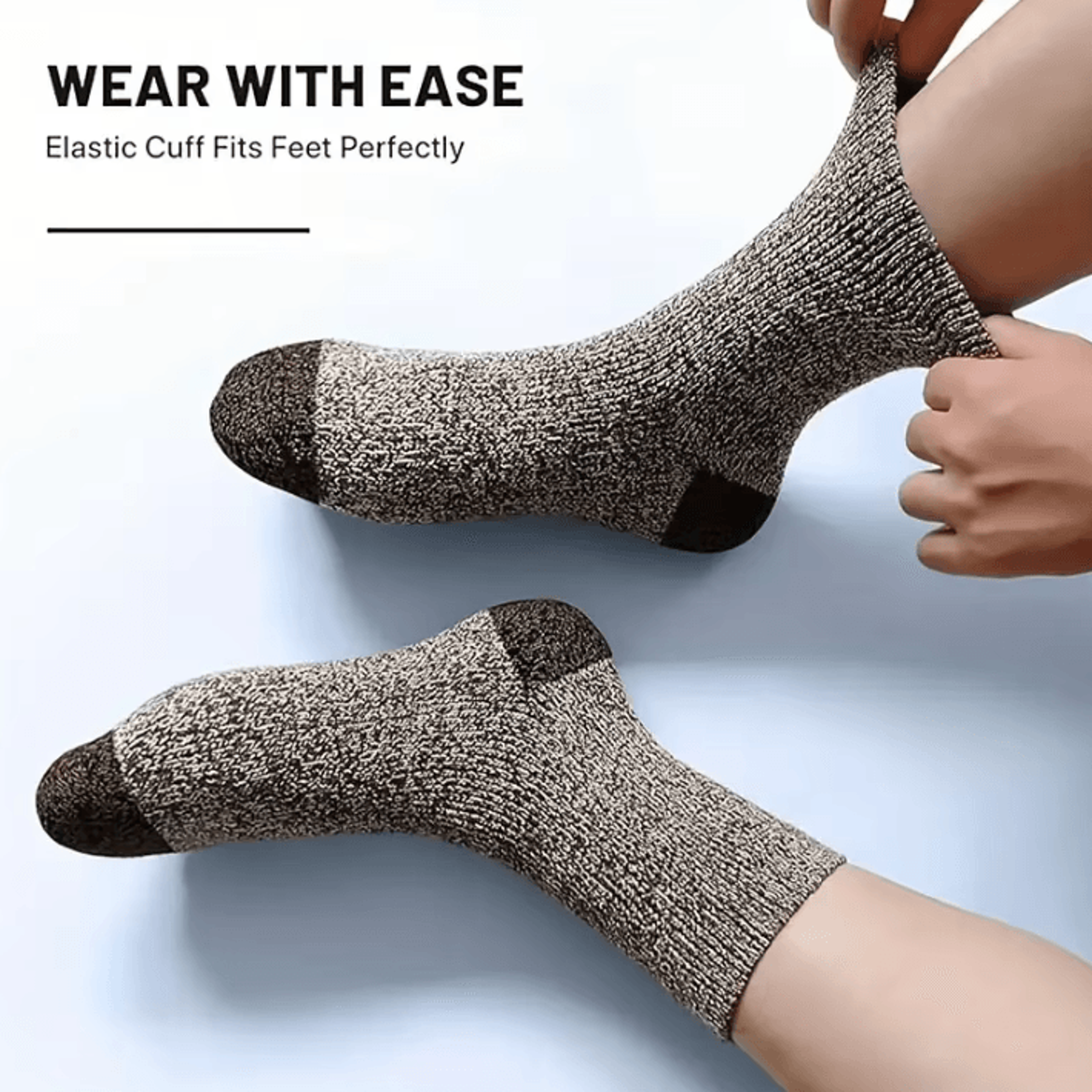 5 Pairs Mens Merino Wool Socks  Super Thick Thermal Hiking Socks For Cold Weather US Size 65115 3