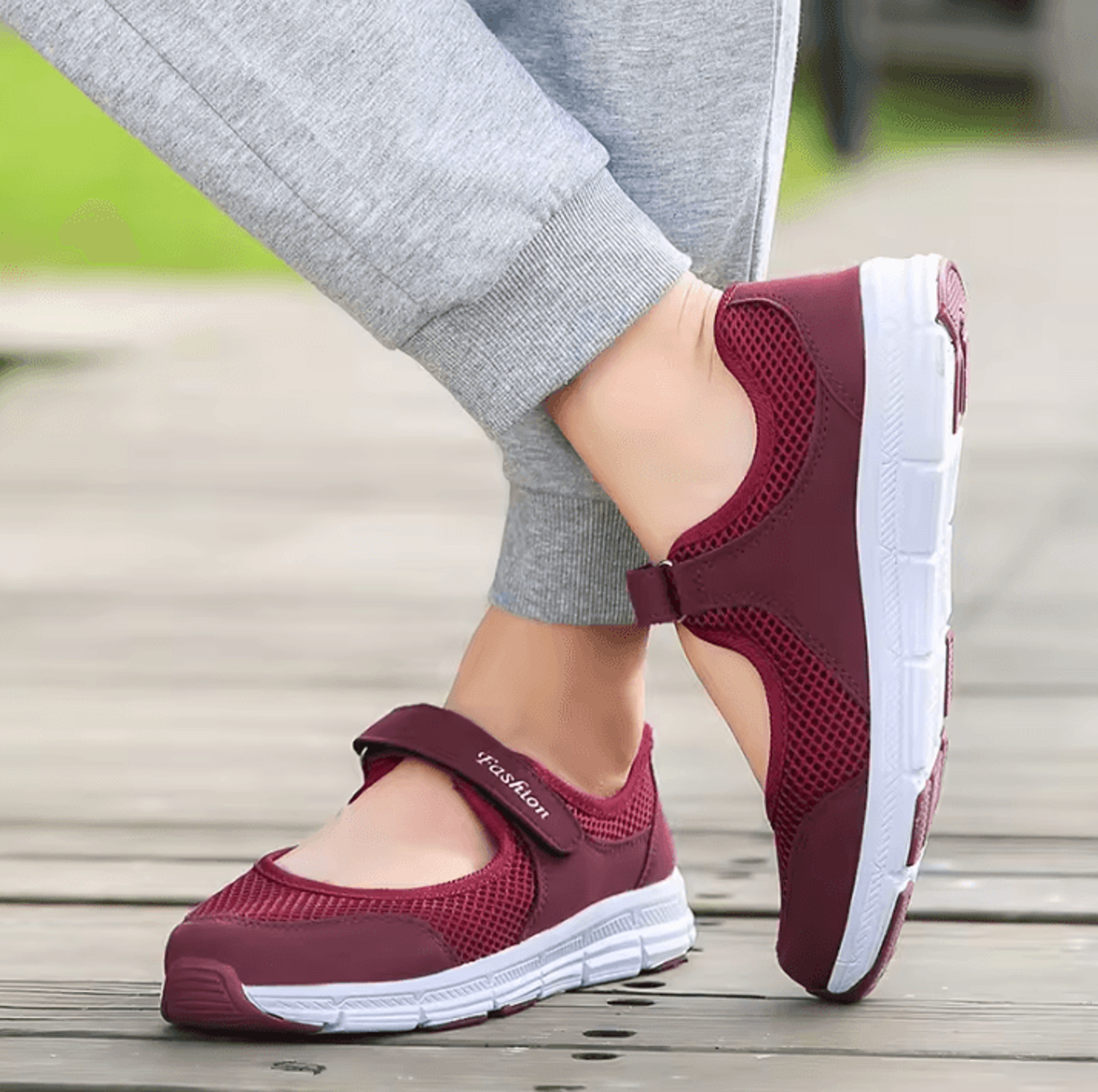 Womens Breathable Mesh Sneakers  White Vulcanized Casual Walking And Work Shoes 3