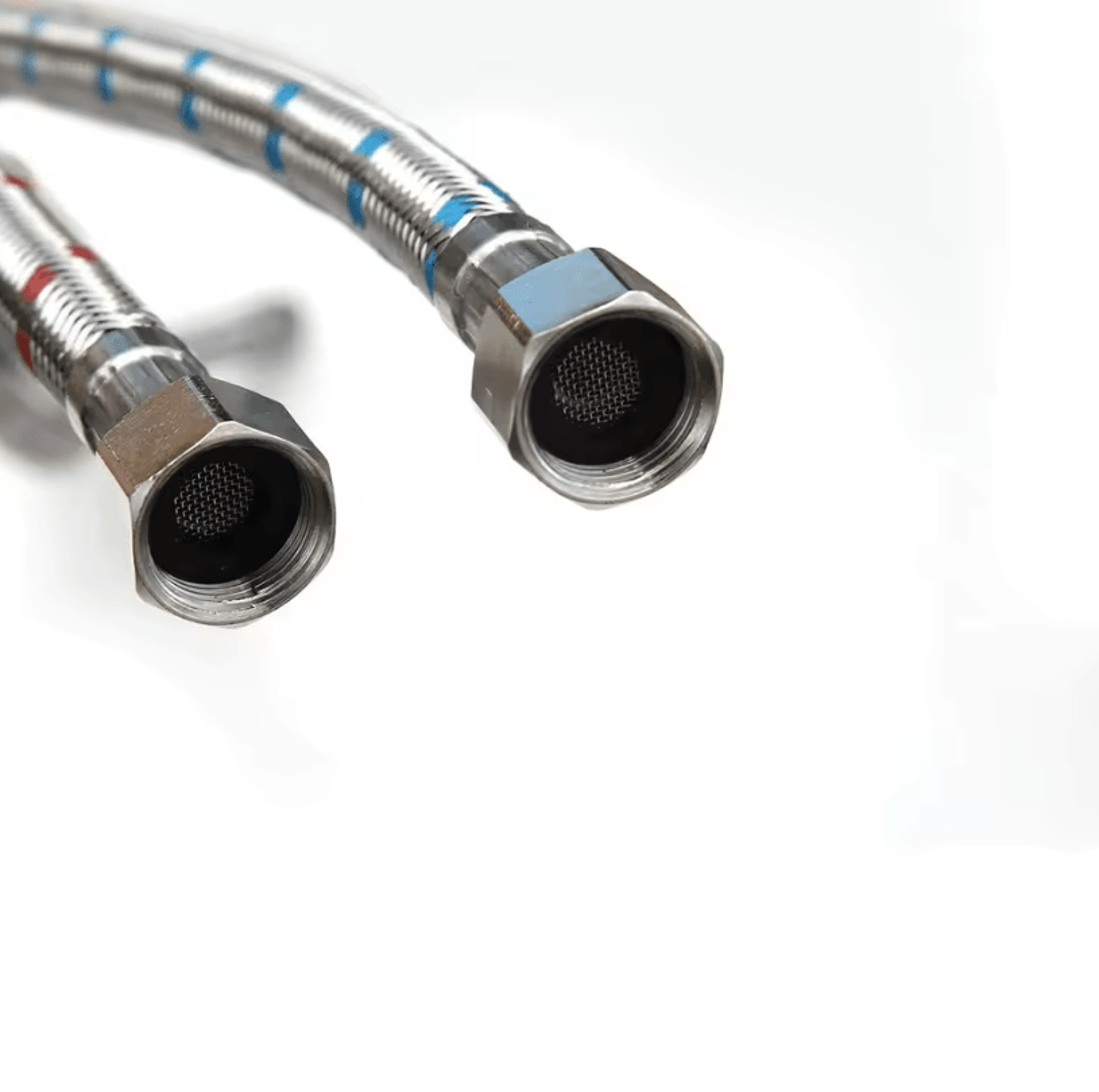 24Inch Stainless Steel Faucet Connector  Supply Hose With MultiThread Compression Fittings 5
