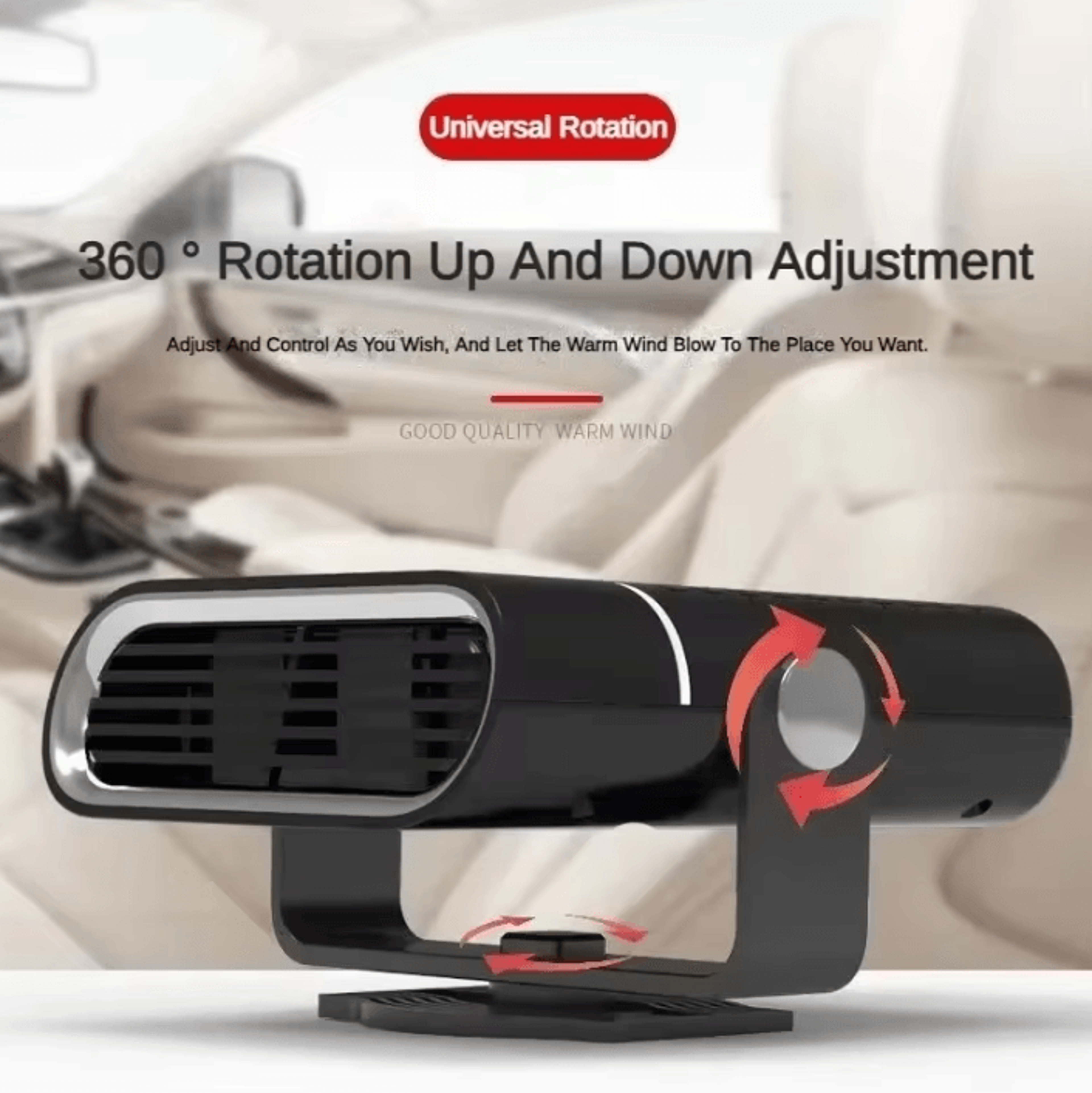 Portable 12V24V Car Heater  Fast Heating Windshield Defogger  Defrost Fan 3