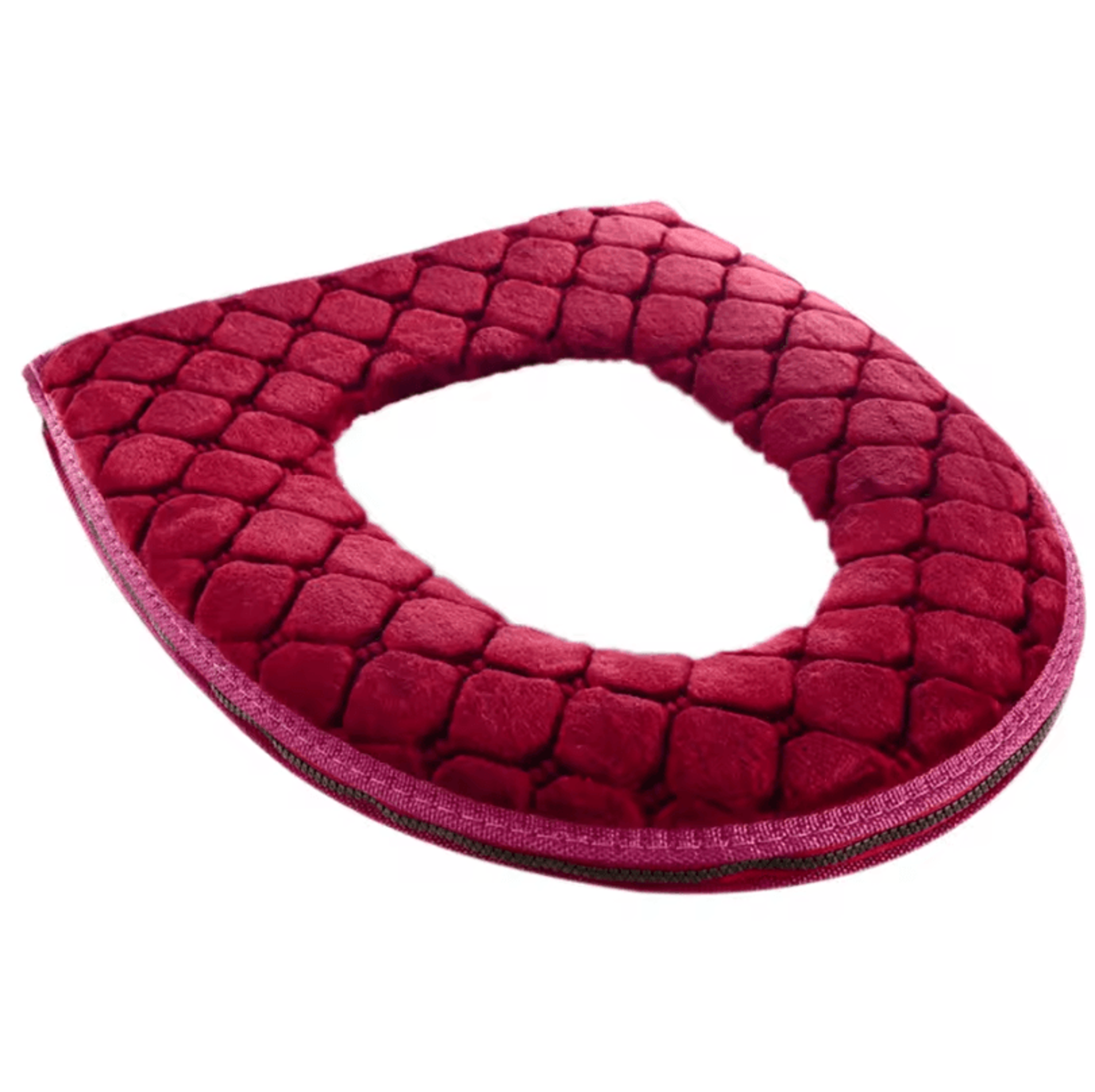 Plush Winter Warm Toilet Seat Cushion  Washable OShaped Toilet Lid Cover 1457 By 1732 In 7