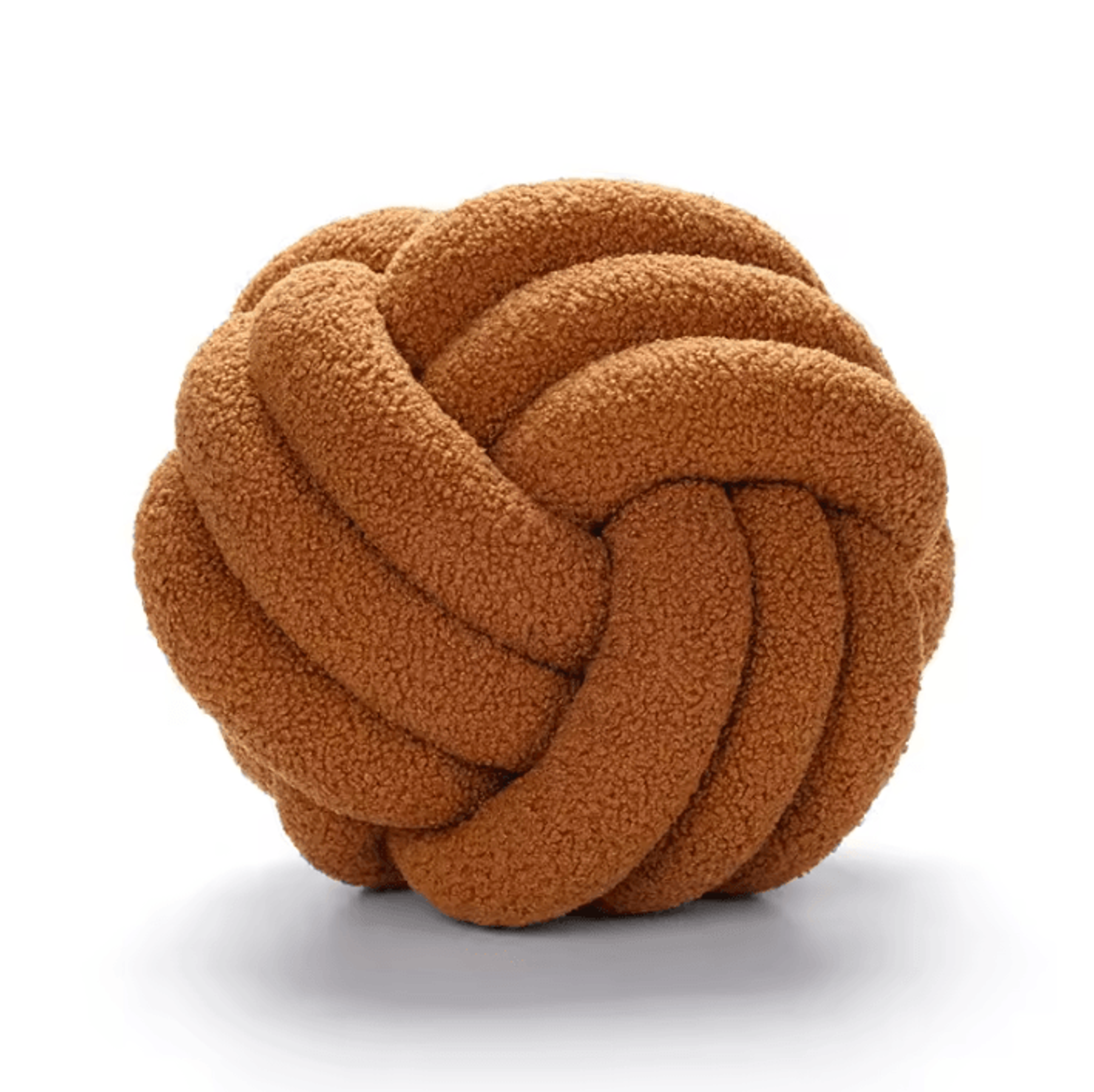 SunKnot 87x87Inch Handmade Knotted Plush Pillow  Yellow Round Decorative Cushion For Sofa  Home Dec 6