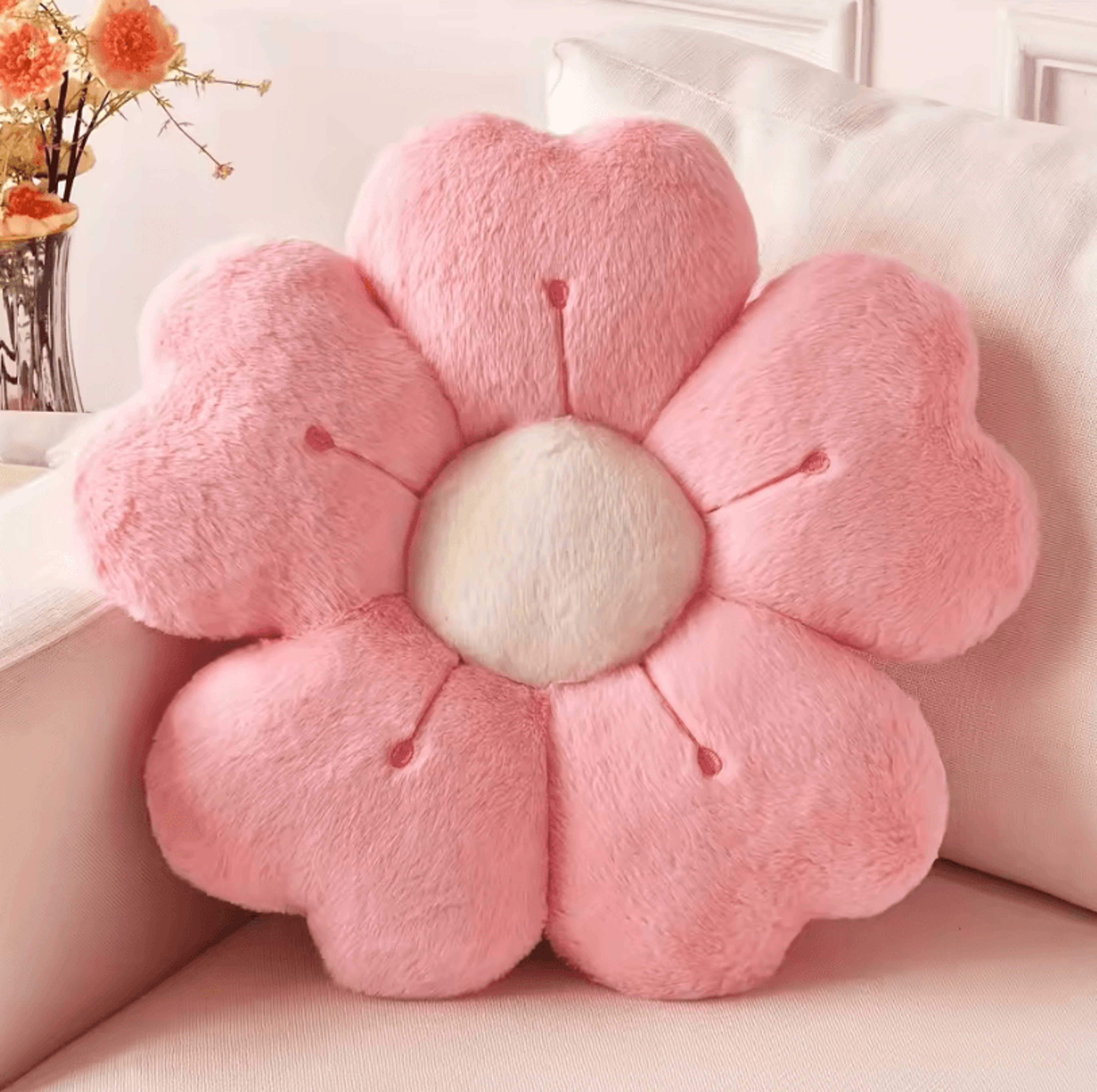BloomSoft Plush Daisy Flower Pillow  Cozy Decorative Cushion For Bed  Sofa 4