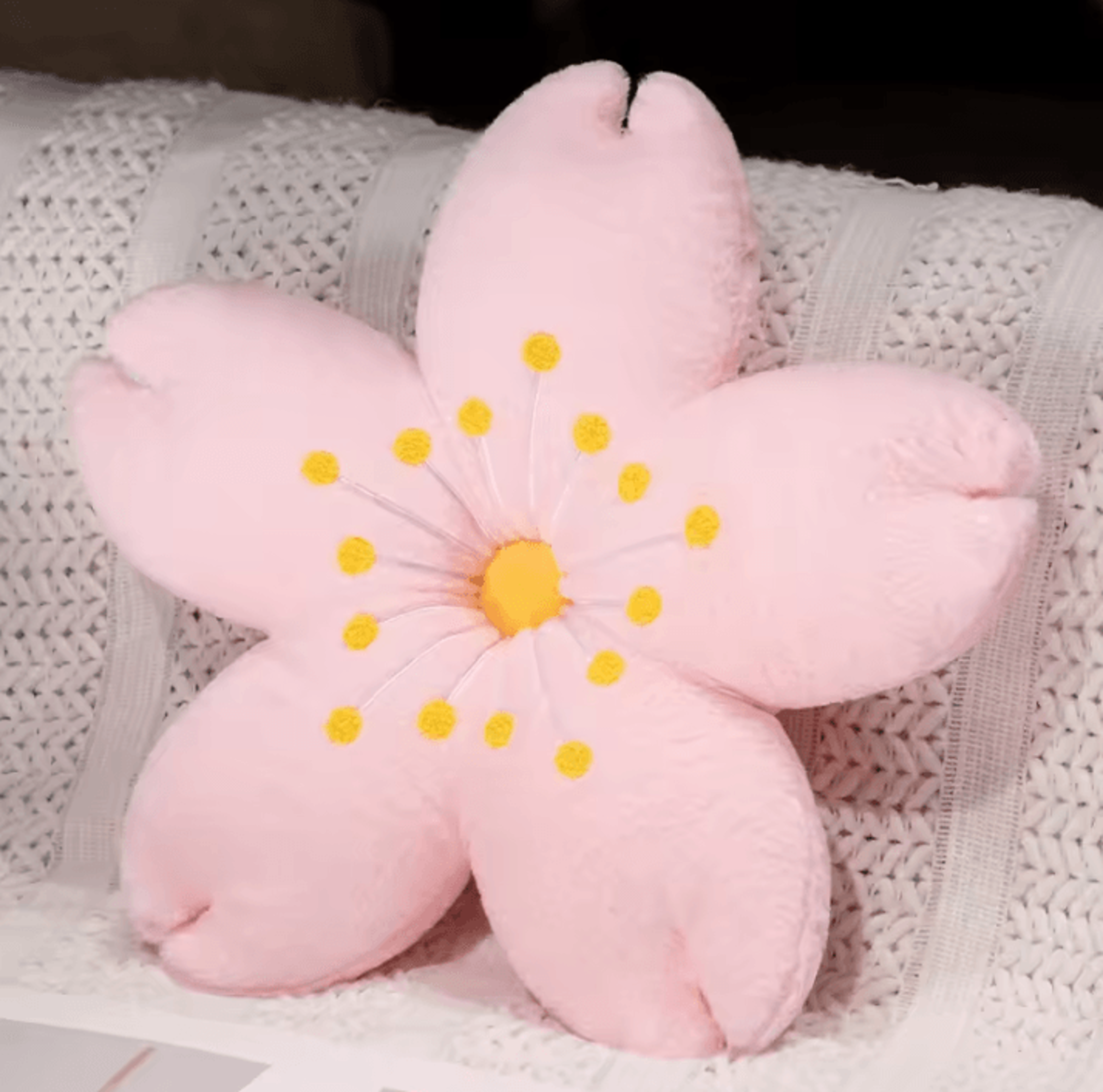 CherryBloom Plush Floor  Sofa Cushion  Pink Cherry Petals Tatami  Seat Pillow 5