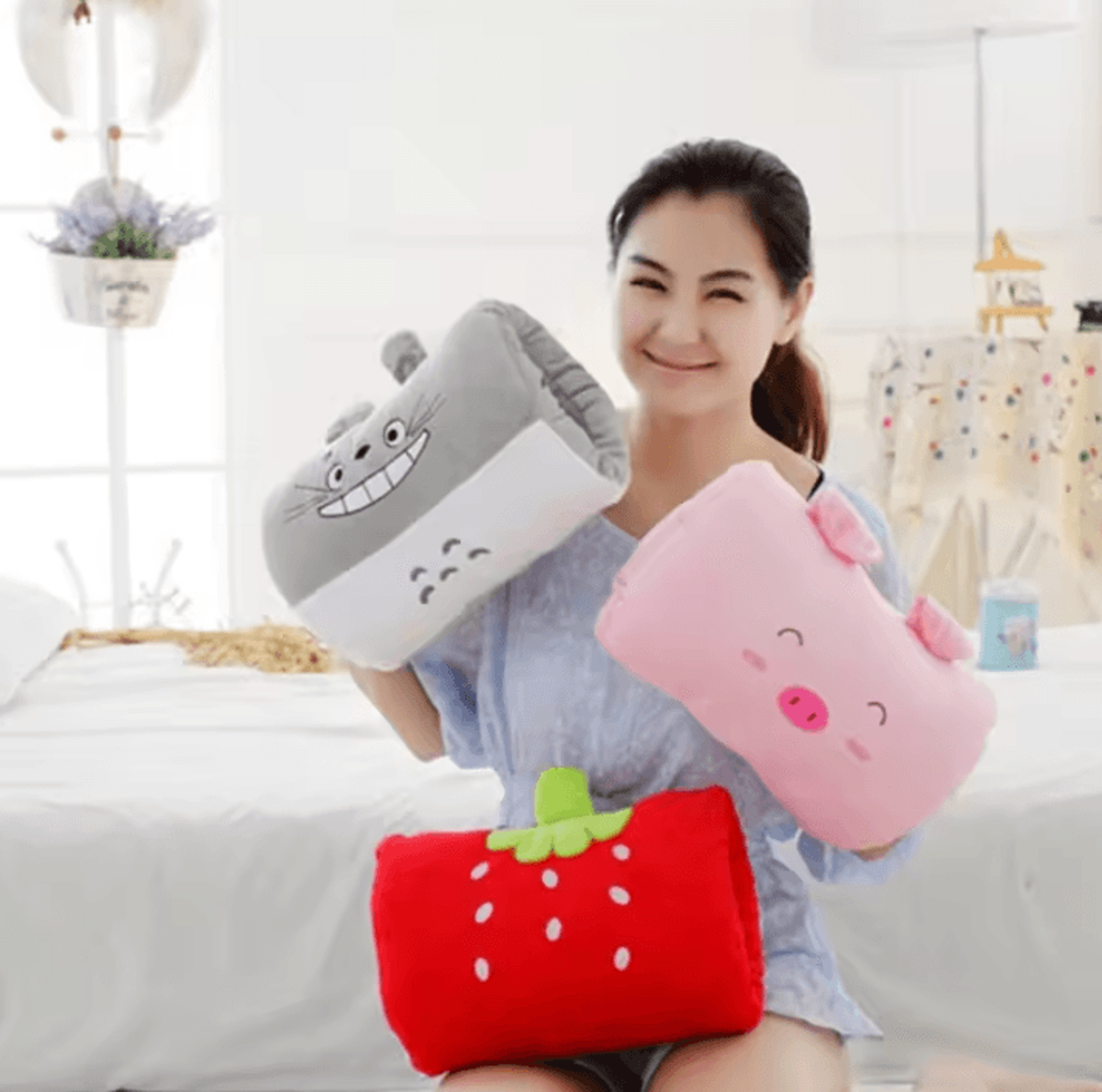 HeroNap Plush Arm Pillow  Cute Cartoon HandWarmer Sleep Cushion For Kids 3
