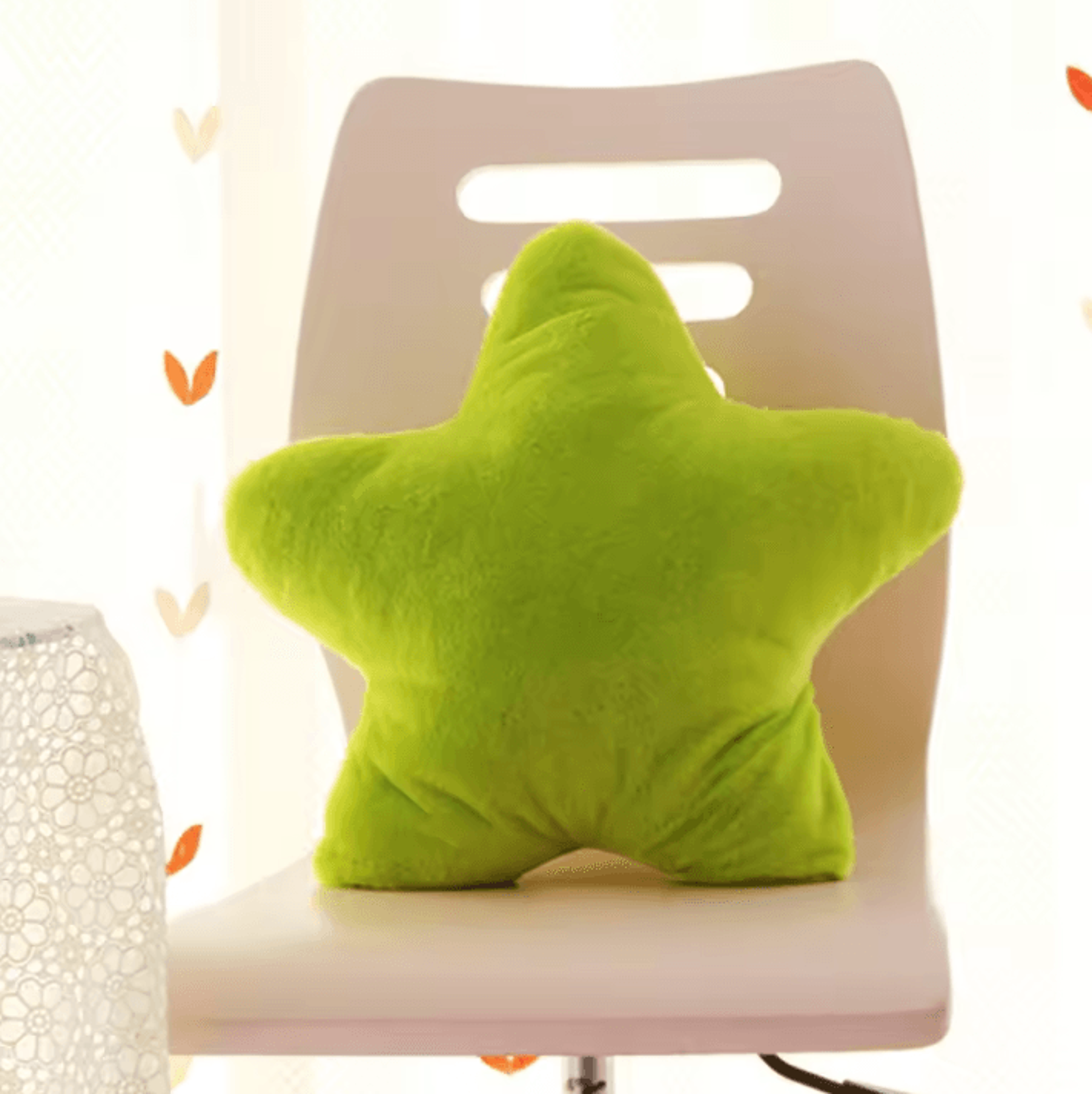 StarGlow Plush FivePointed Star Pillow157 Inches  Soft Yellow Pink  Red Decorative Cushion For Sofa 1