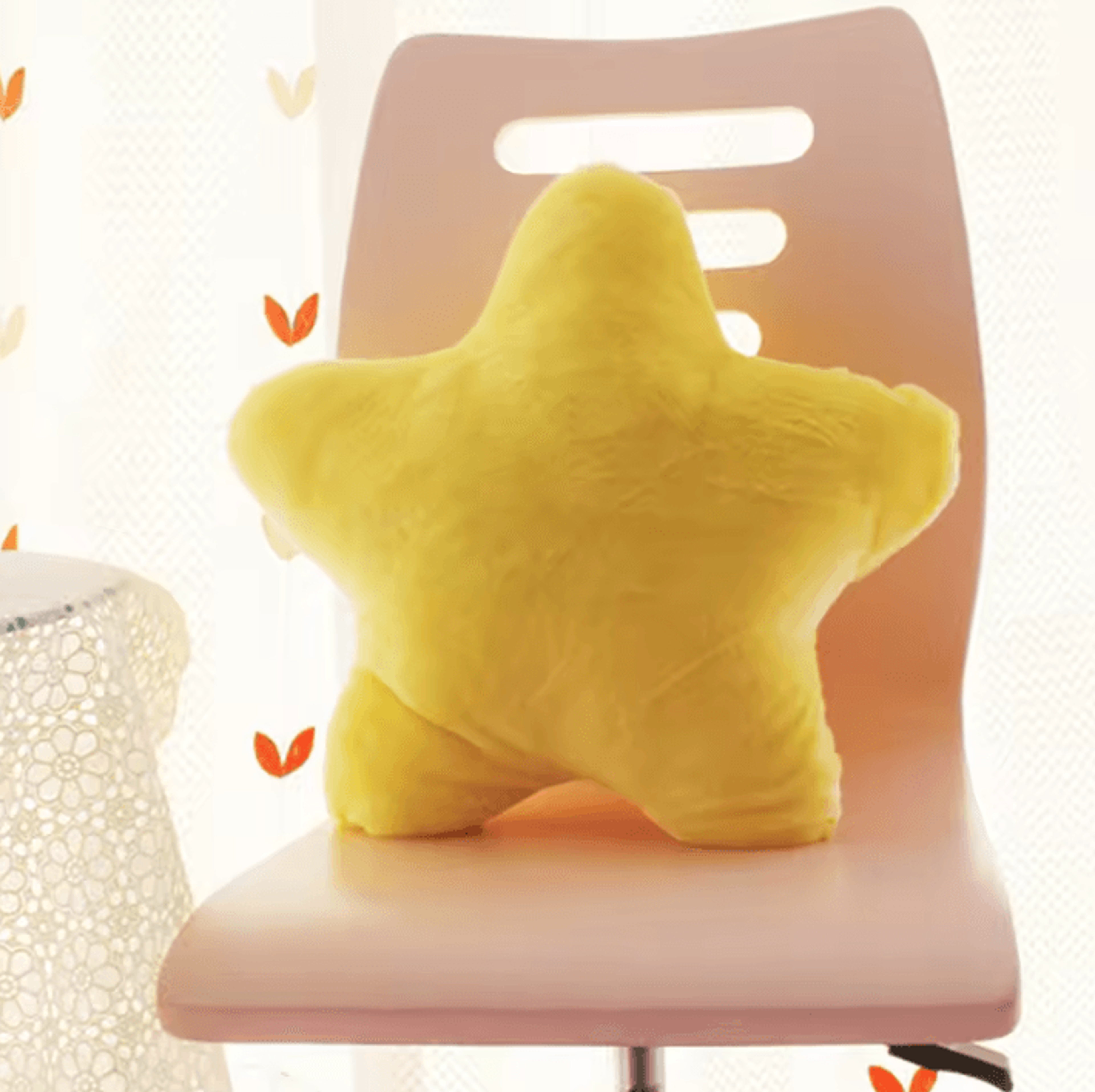 StarGlow Plush FivePointed Star Pillow157 Inches  Soft Yellow Pink  Red Decorative Cushion For Sofa 4
