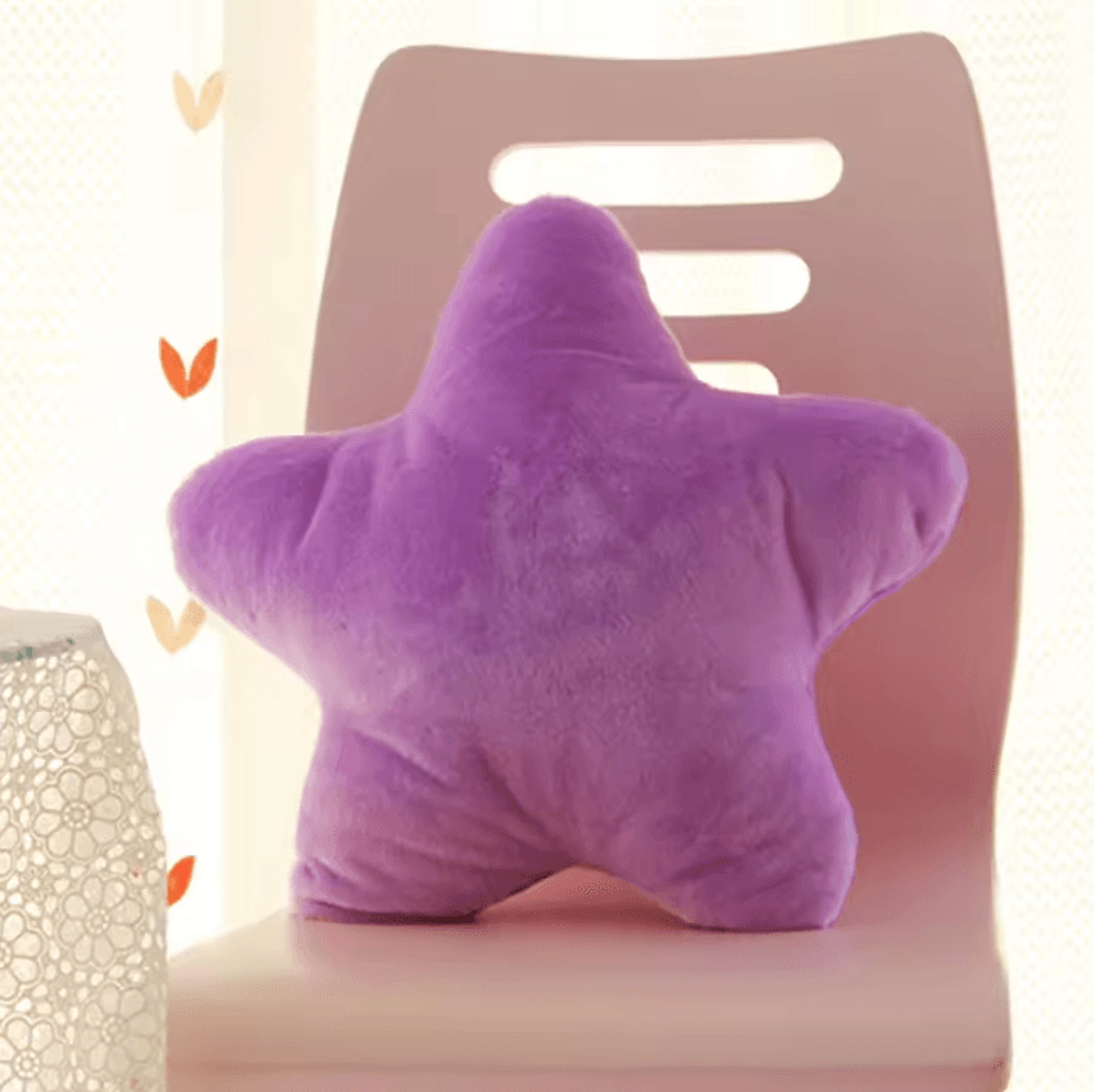 StarGlow Plush FivePointed Star Pillow157 Inches  Soft Yellow Pink  Red Decorative Cushion For Sofa 5