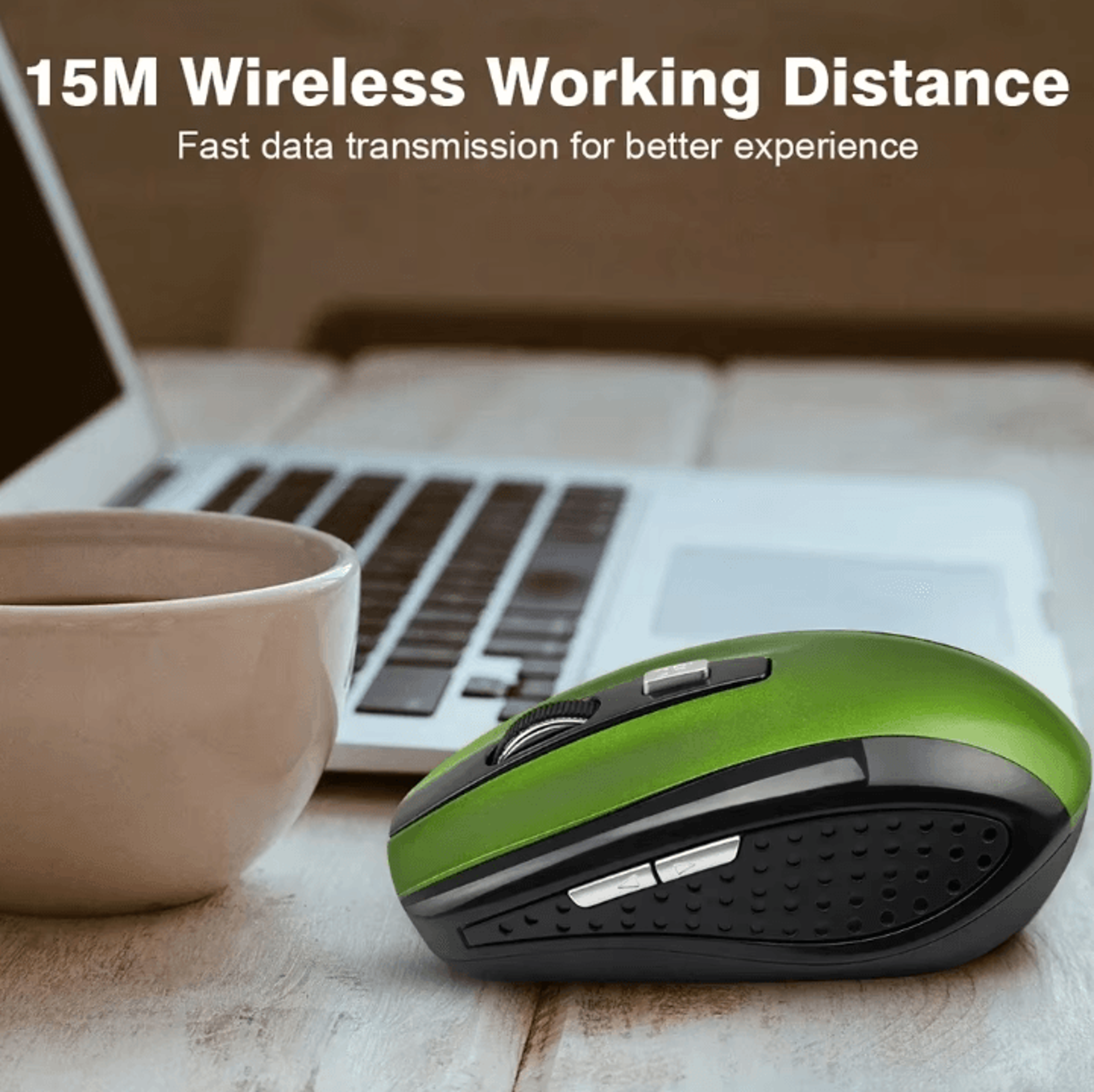 UltraStrike 6Button Wireless Gaming Mouse  Adjustable DPI USB Receiver For PC  Laptop 2