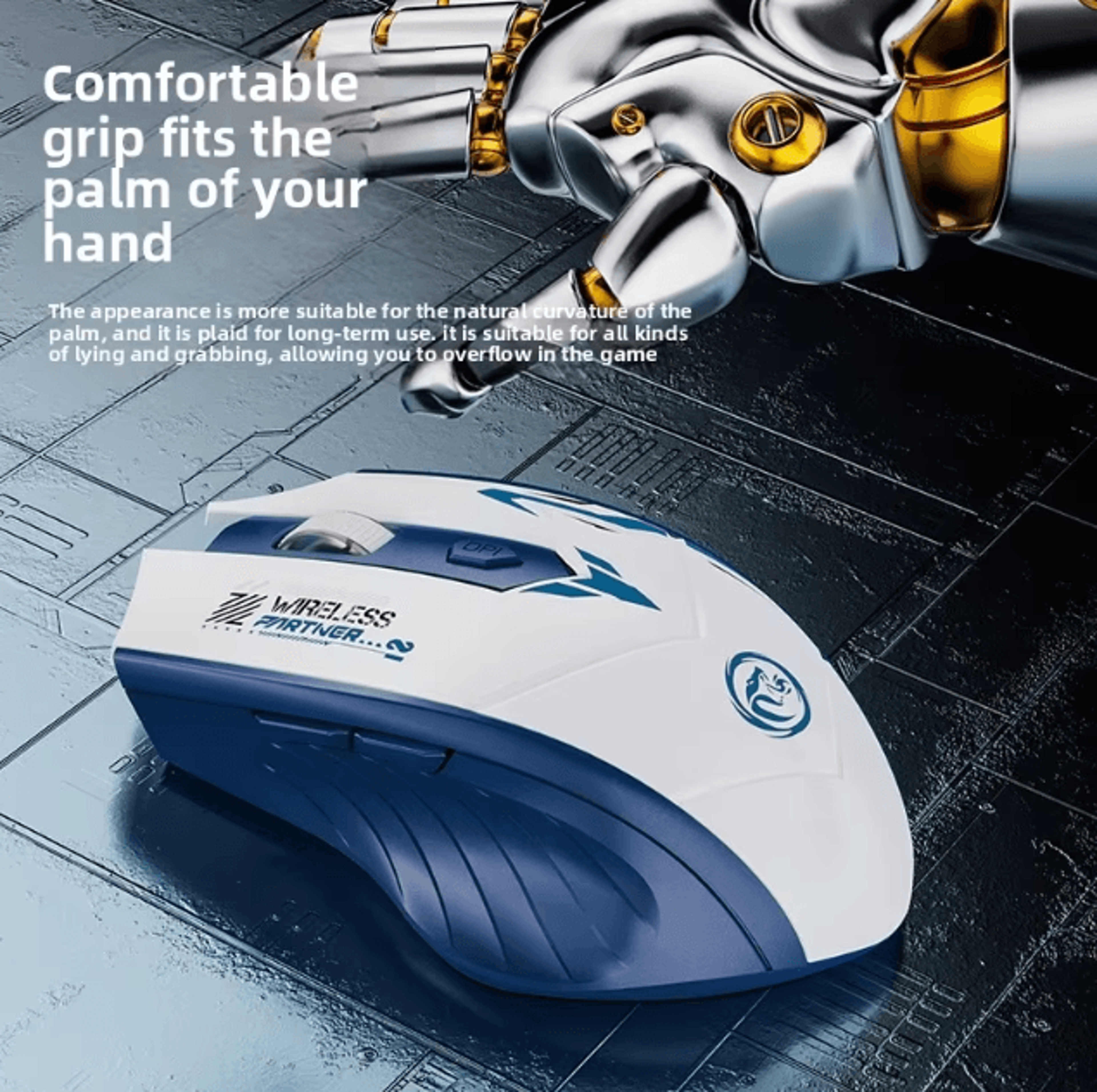 GlidePro Glow  Wireless Rechargeable DualMode Bluetooth Mouse Noiseless Click Cordless For PC  Lapt 2