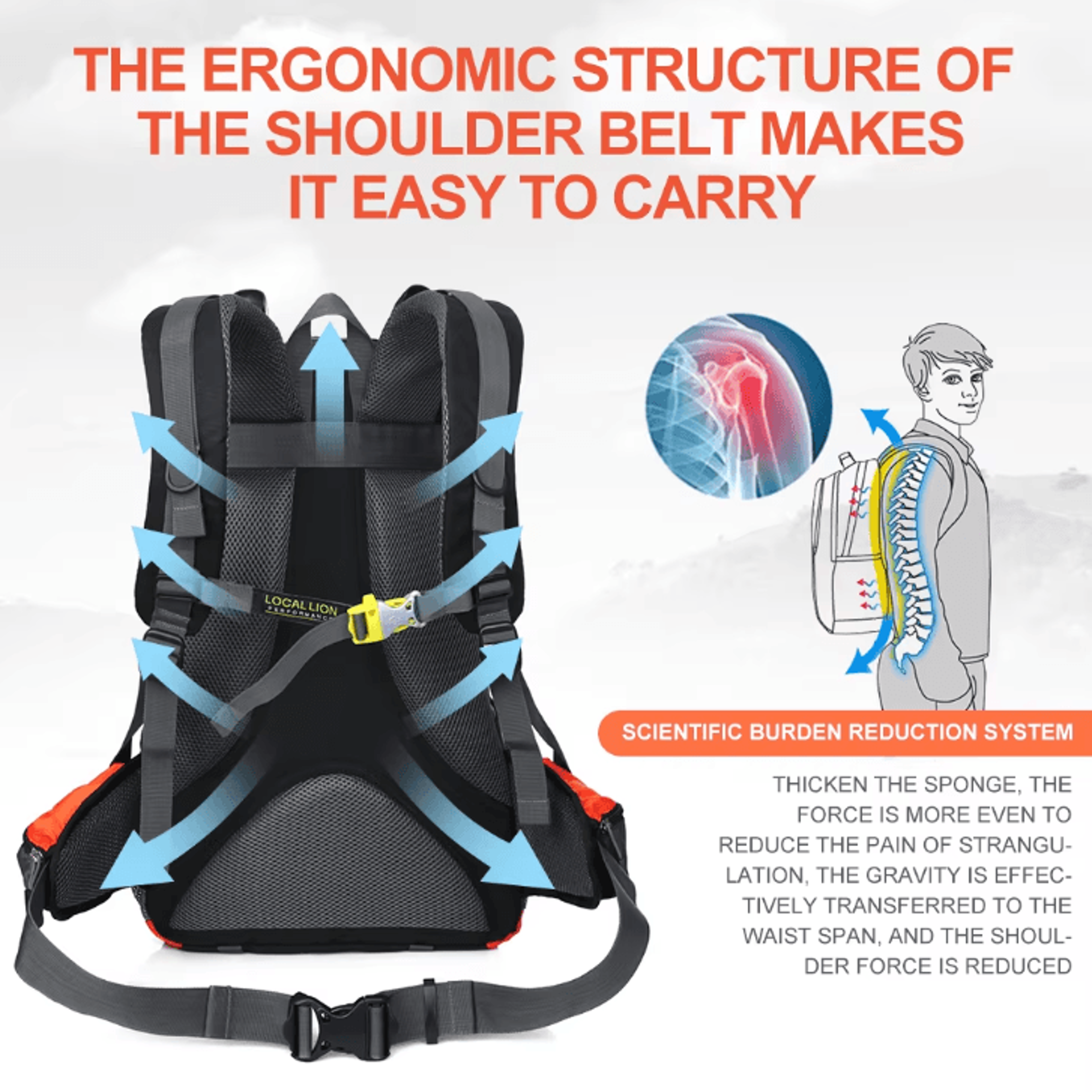 SummitPack 40 L Tactical Hiking Backpack  Sturdy Outdoor Rucksack For Trekking Camping  Travel 1