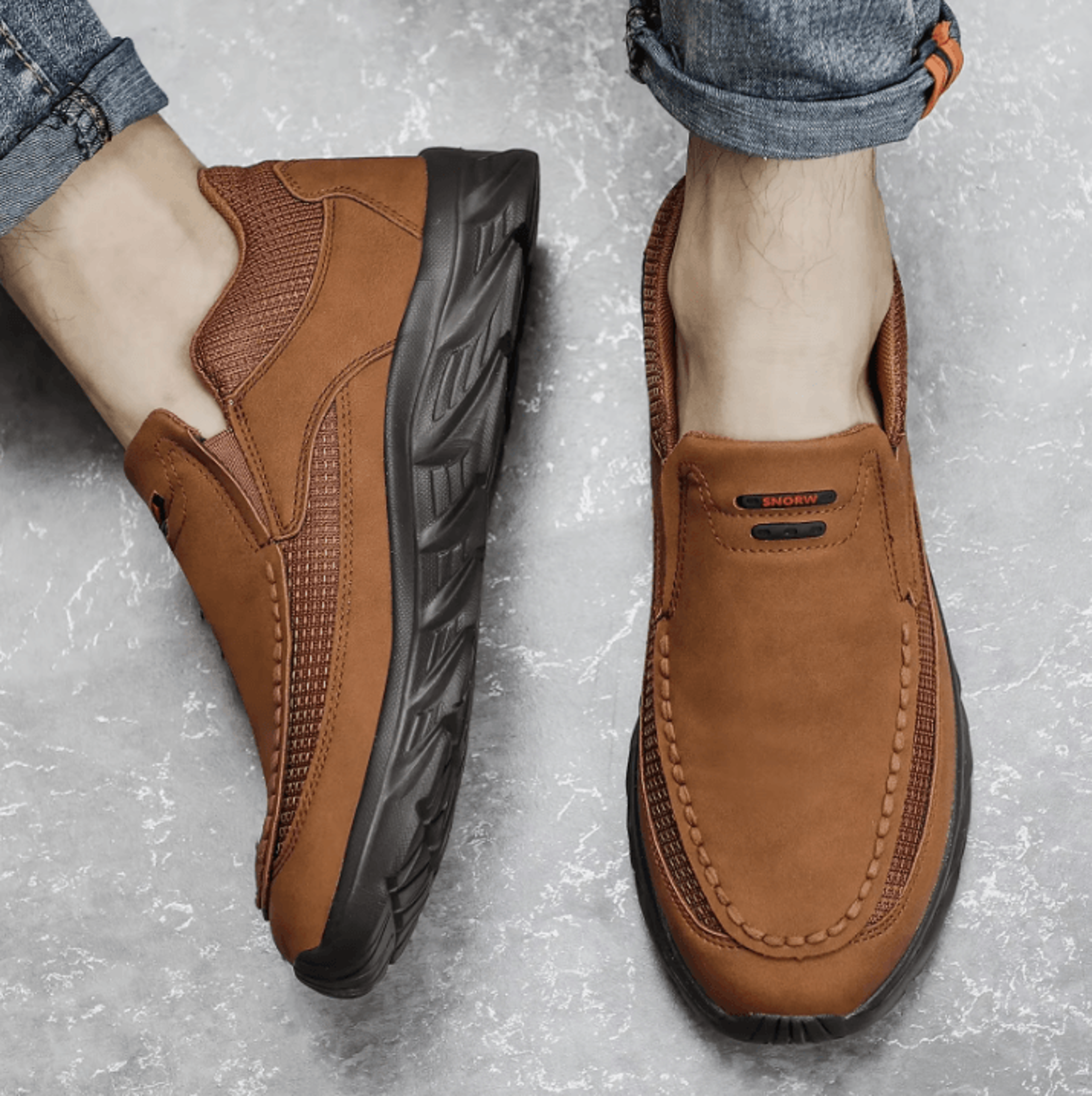 Men Leather Casual Shoes Comfortable Breathable Walking Sneakers And Loafers 1