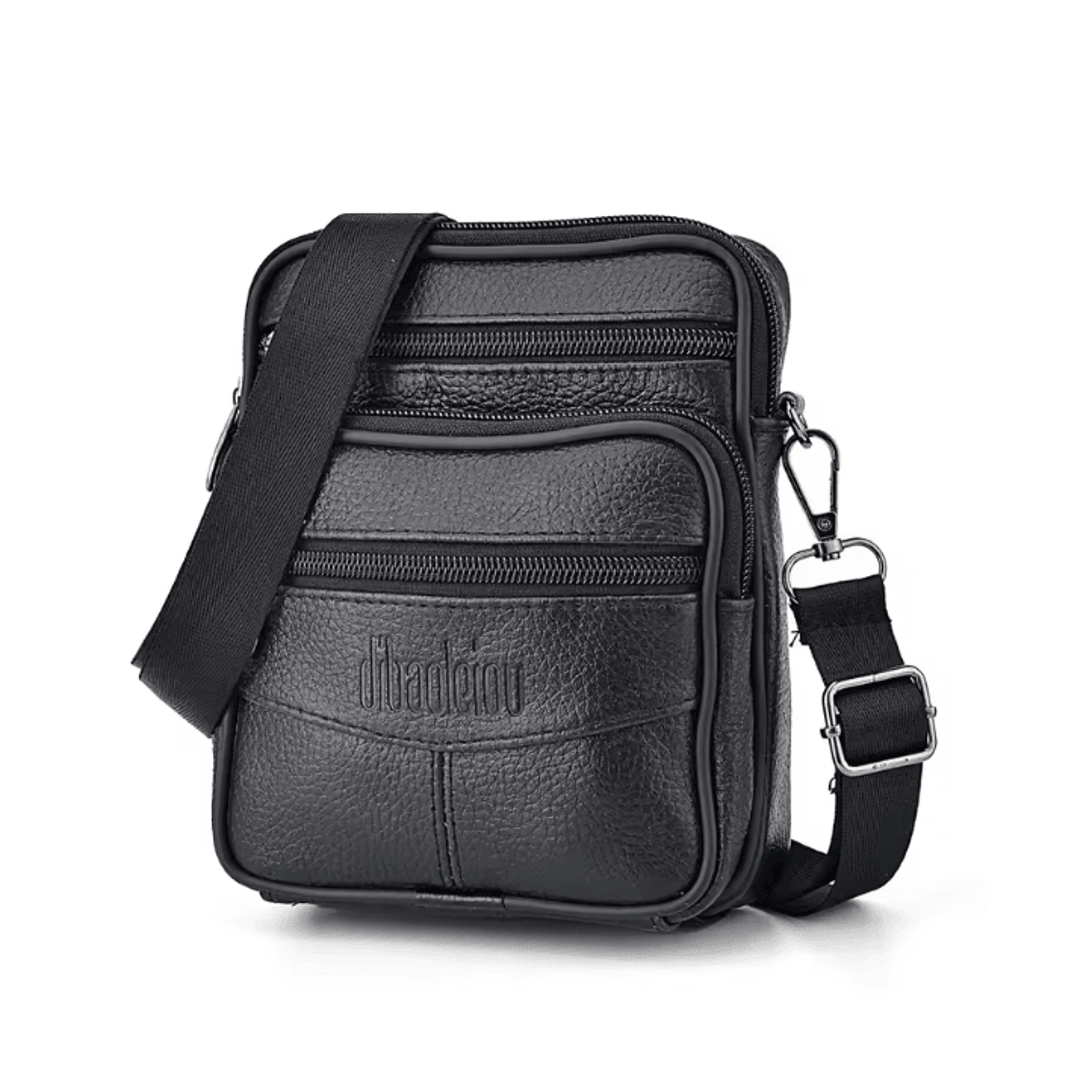 Mens Genuine Leather Crossbody Bag High Quality Retro Business Messenger Bag 5