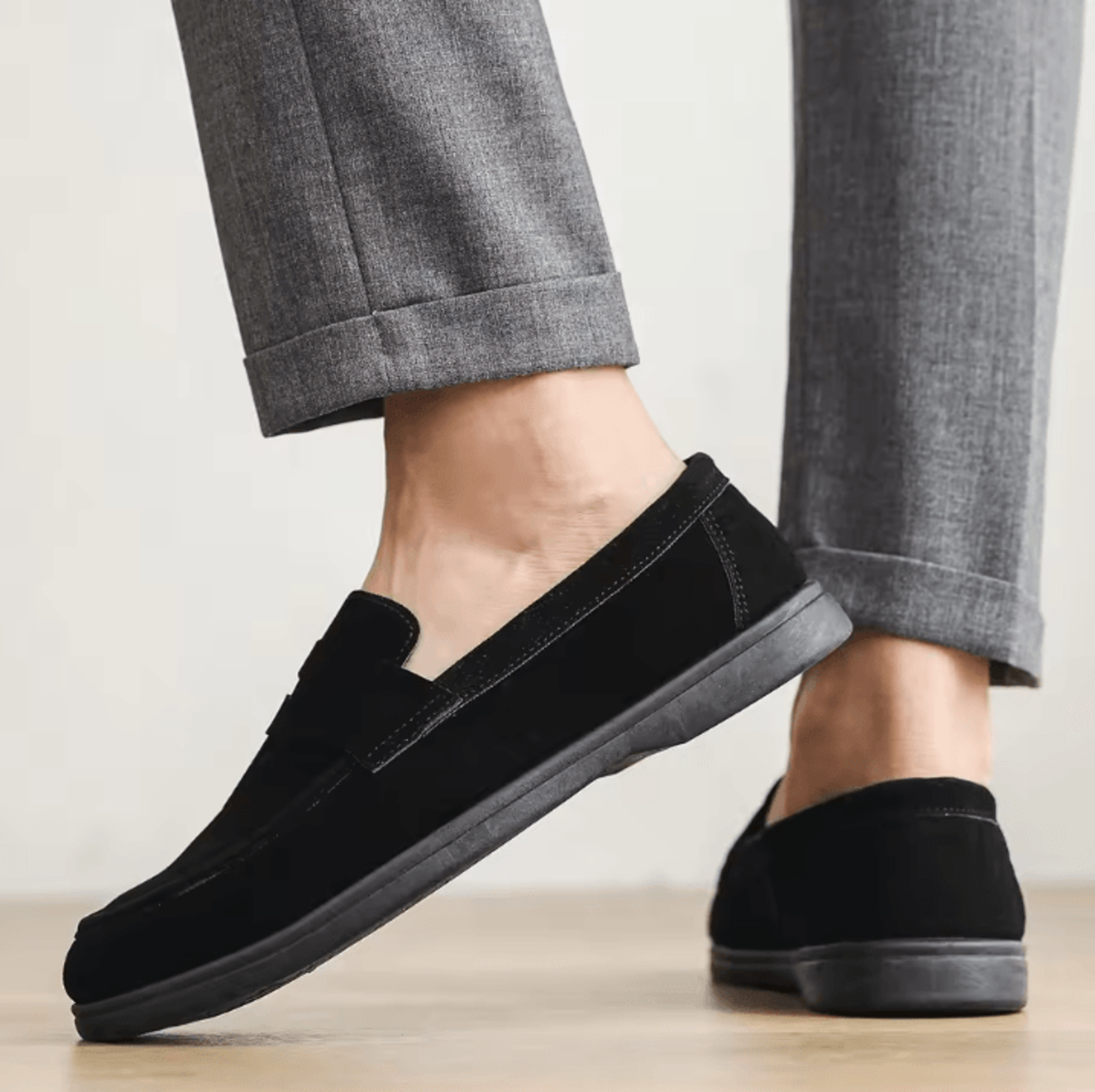 Business Commute Mens Casual Loafers Genuine Leather Lightweight Driving Walking Shoes 5