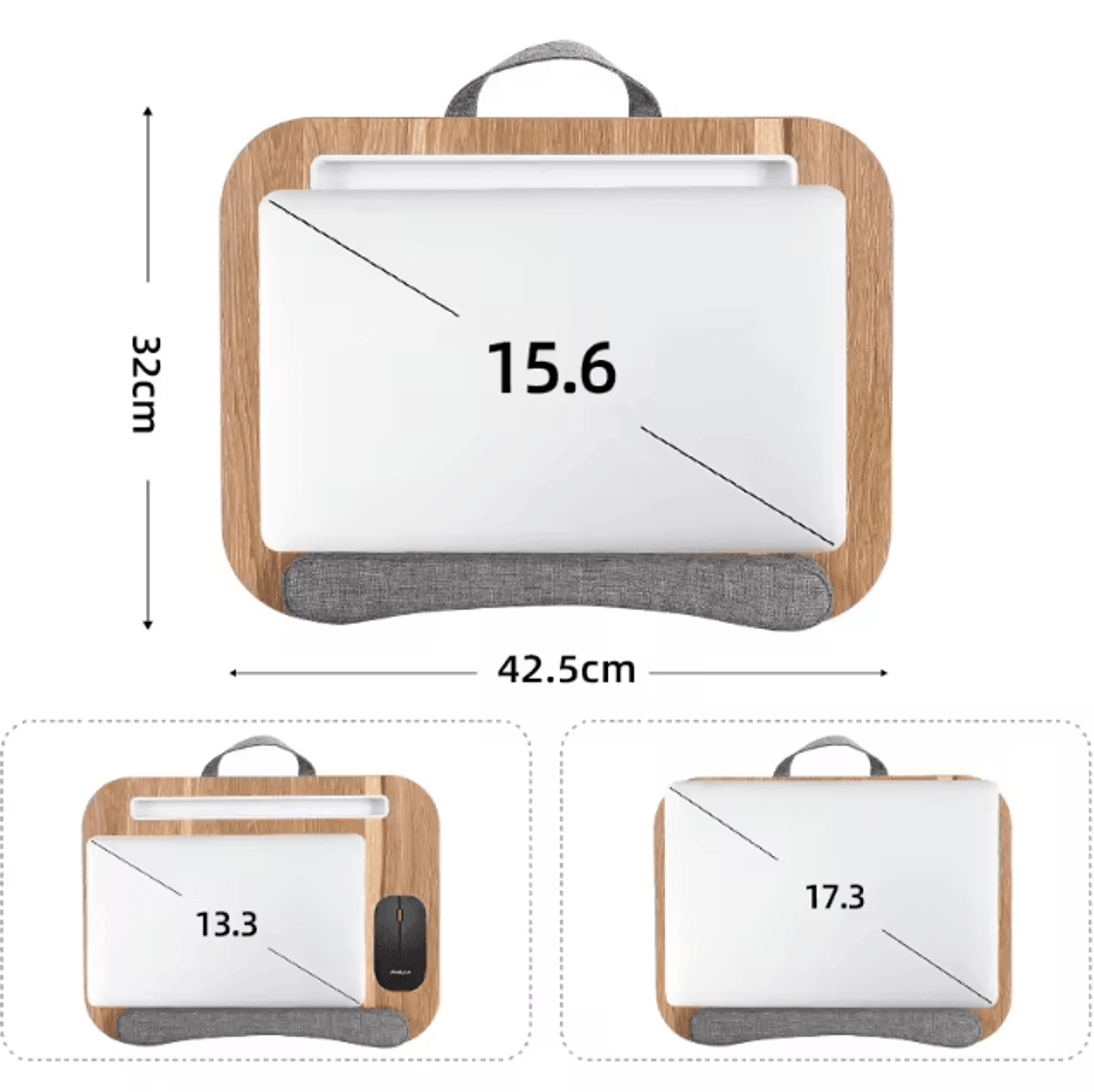 Multifunction Adjustable Lapdesk With Cushion Portable Laptop Tablet Mobile Stand 4