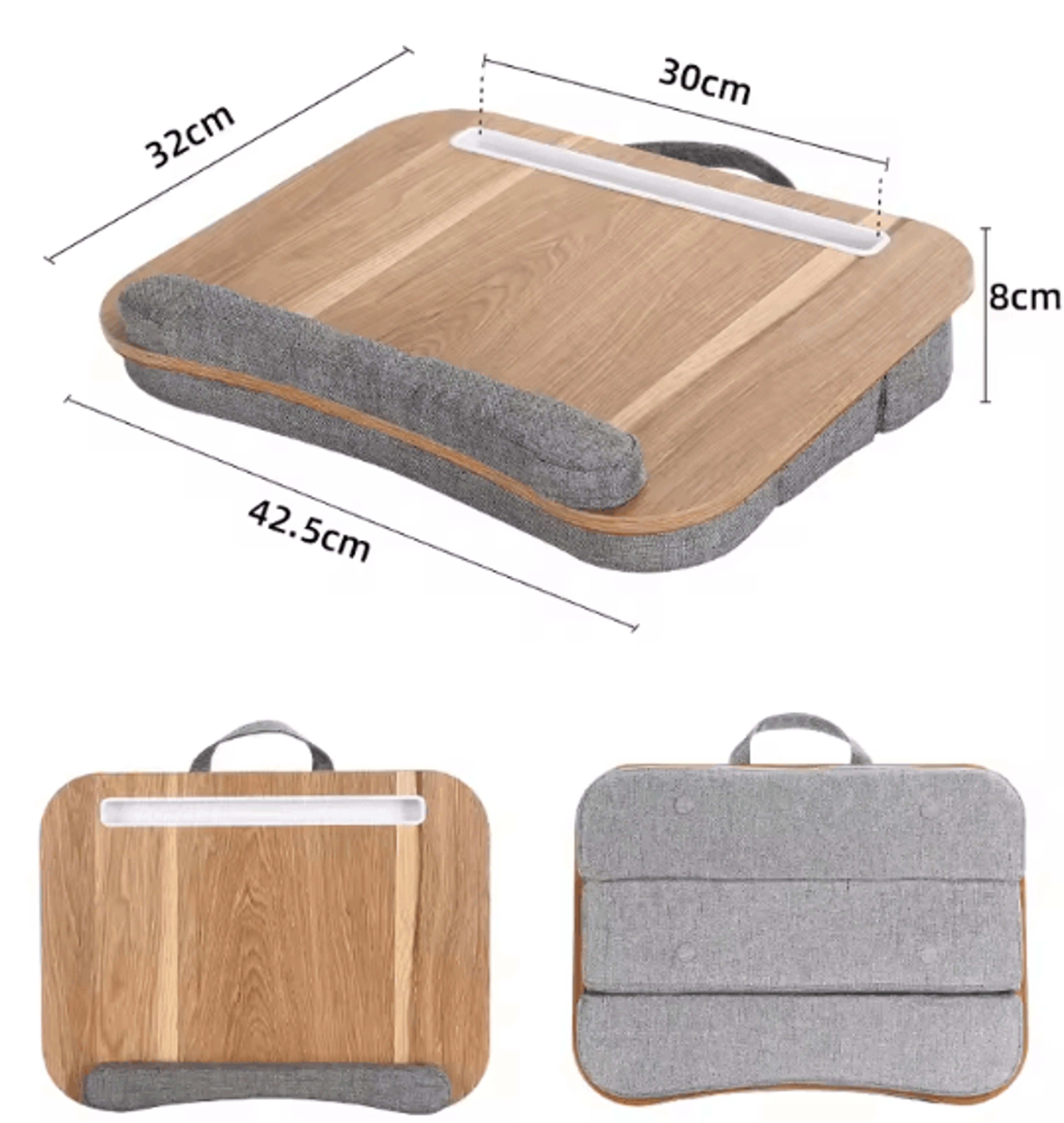 Multifunction Adjustable Lapdesk With Cushion Portable Laptop Tablet Mobile Stand 7