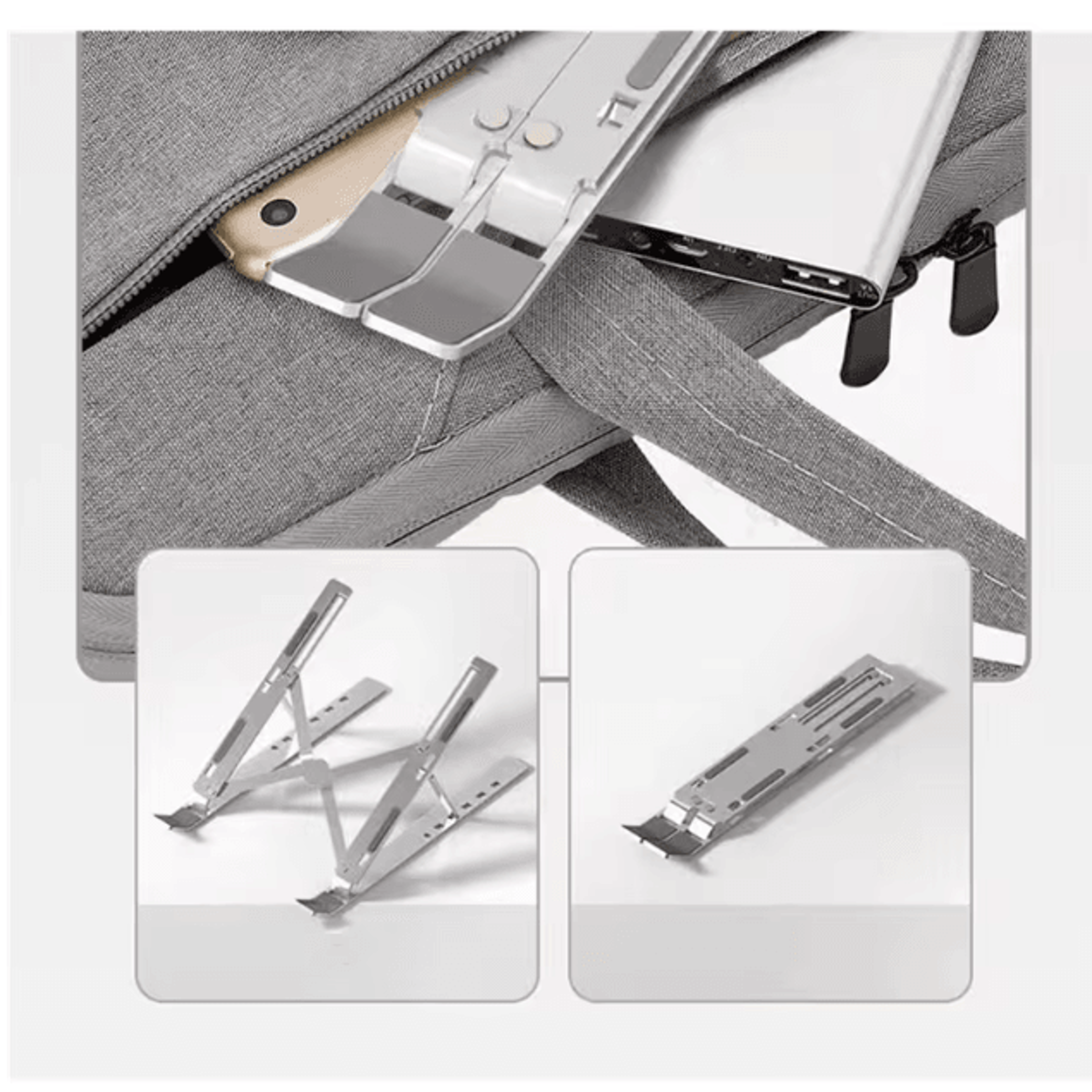 Portable Foldable Aluminum Laptop Stand  Adjustable Notebook Support Bracket 1